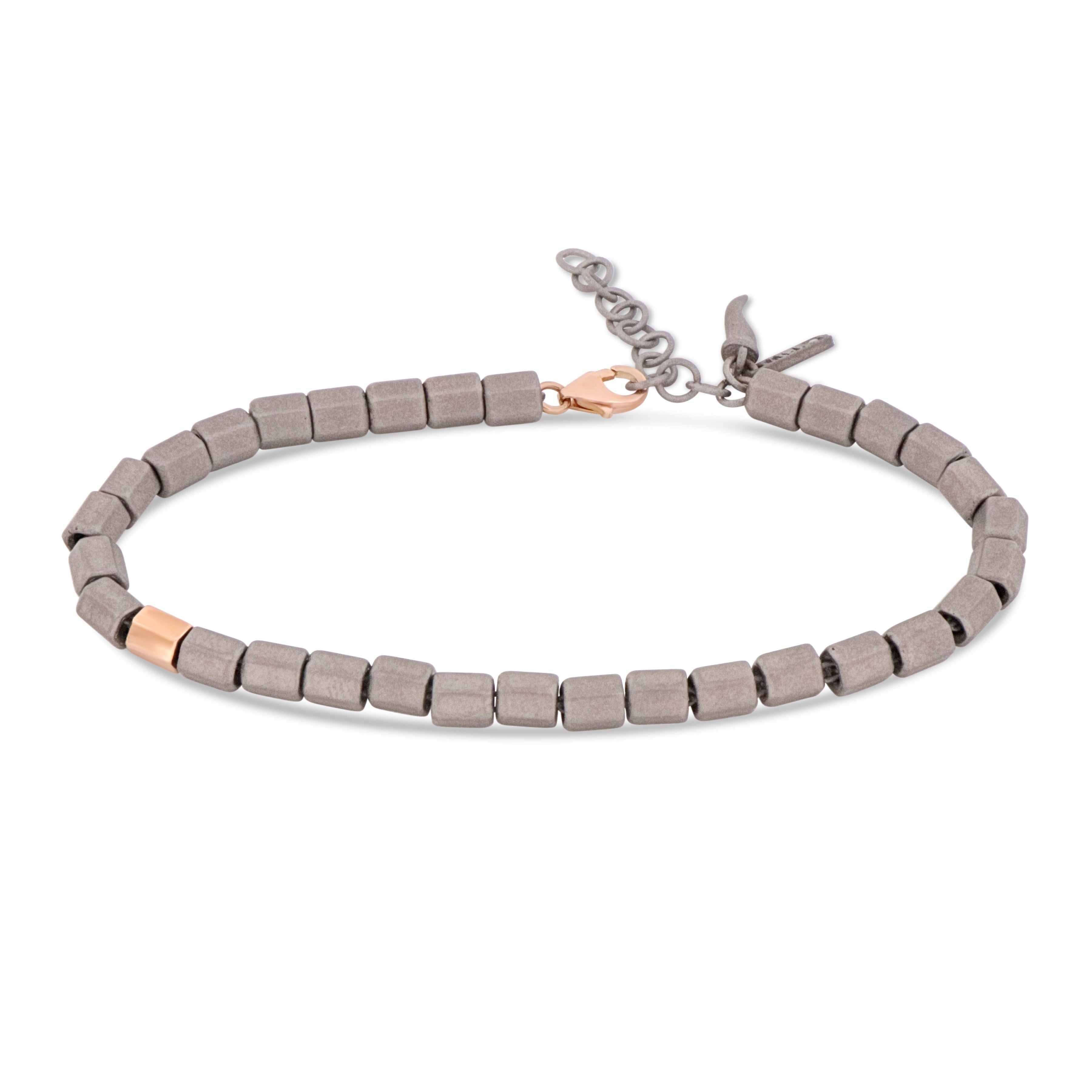 Bracelet UOMO with ESAGONINI IN Titanium, a ESAGONO IN Rose gold 9 KT