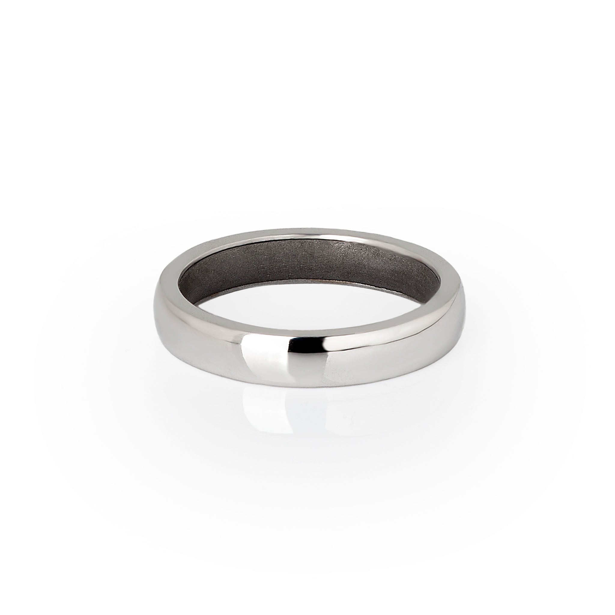 Band MATRIMONIALE IN White gold RODIATO 18 KT and INTERNO IN Titanium.