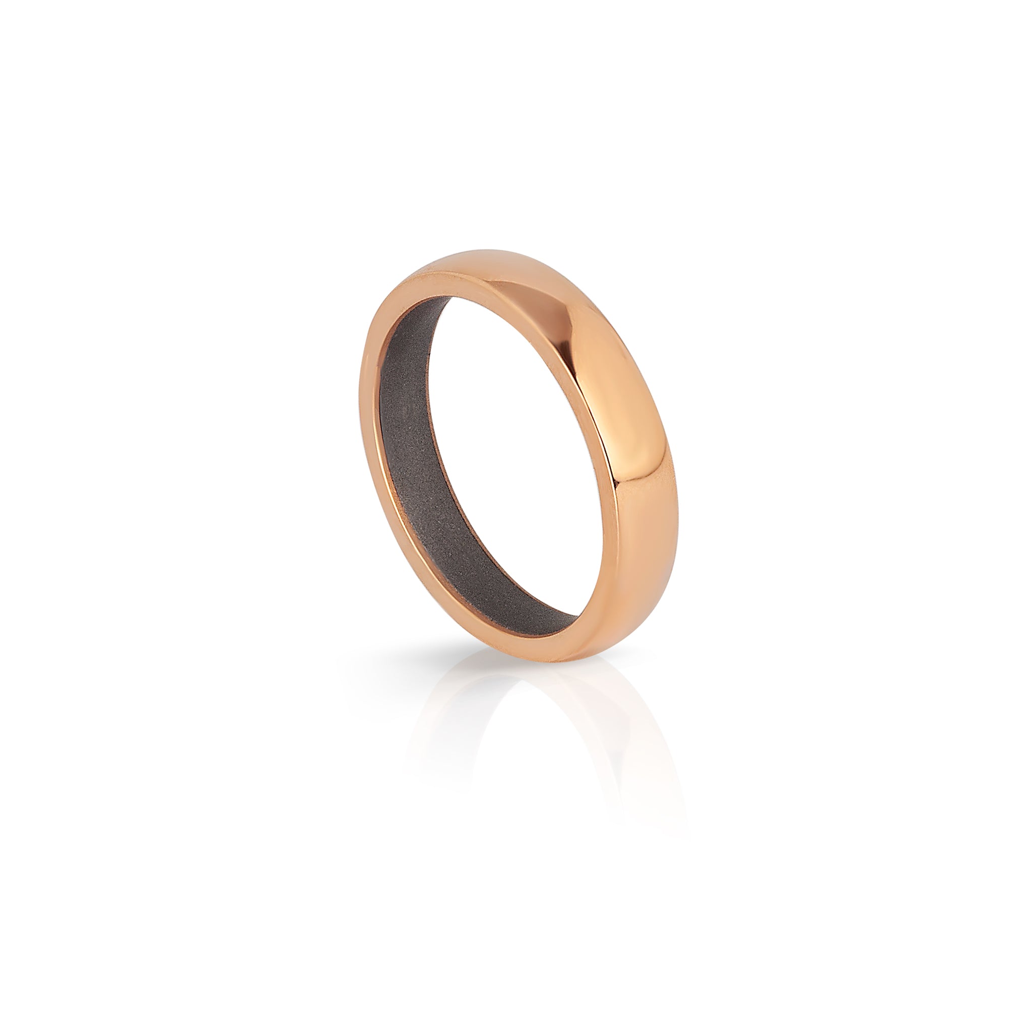 Band MATRIMONIALE IN Rose gold 18 KT and INTERNO IN Titanium.