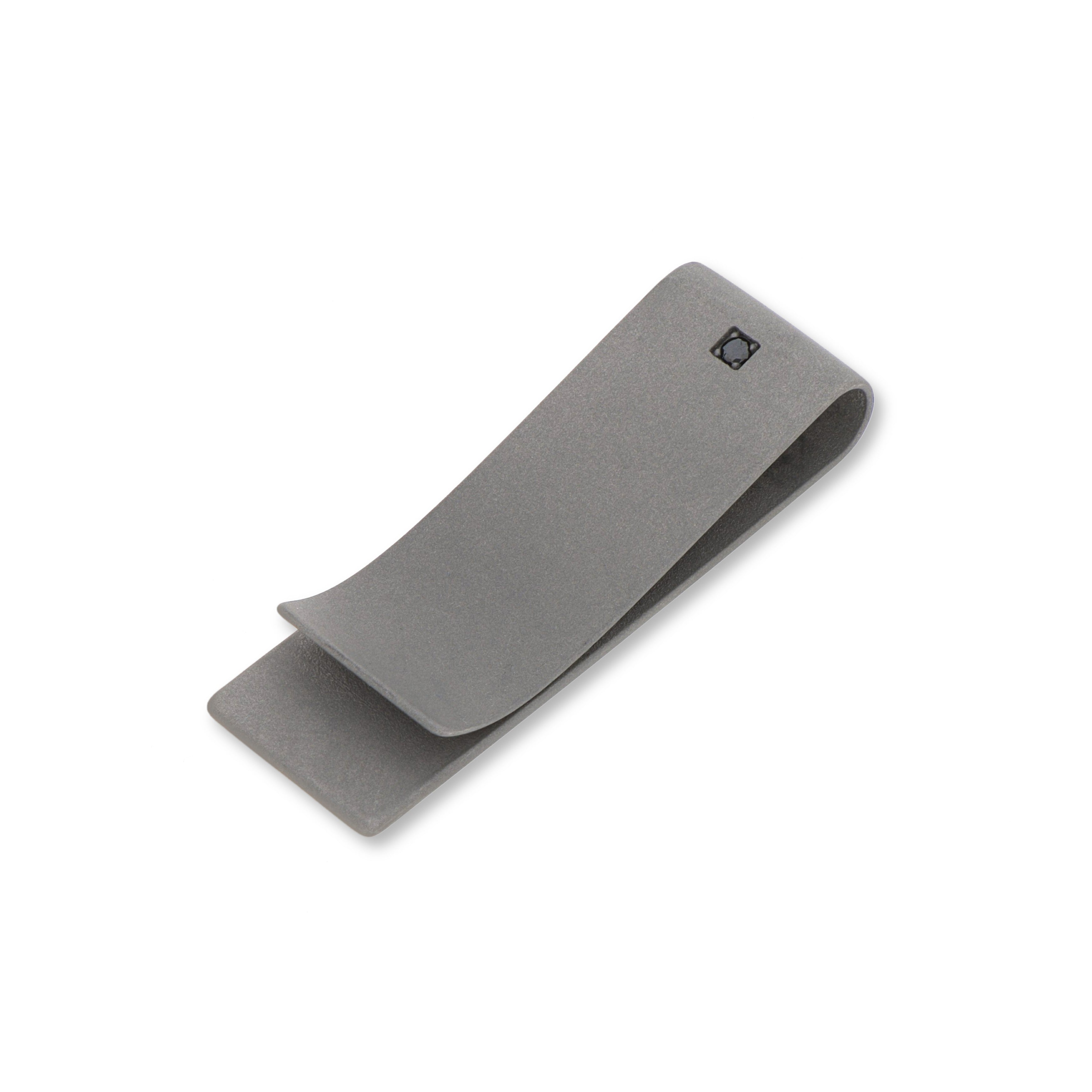 Money clips IN Titanium with Diamond BLACK by 3 PUNTI