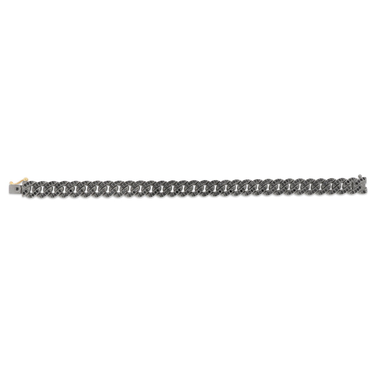 BRACCIALE GROUMETTE IN TITANIO, DIAMANTI BLACK E ORO ROSSO 18 KT
