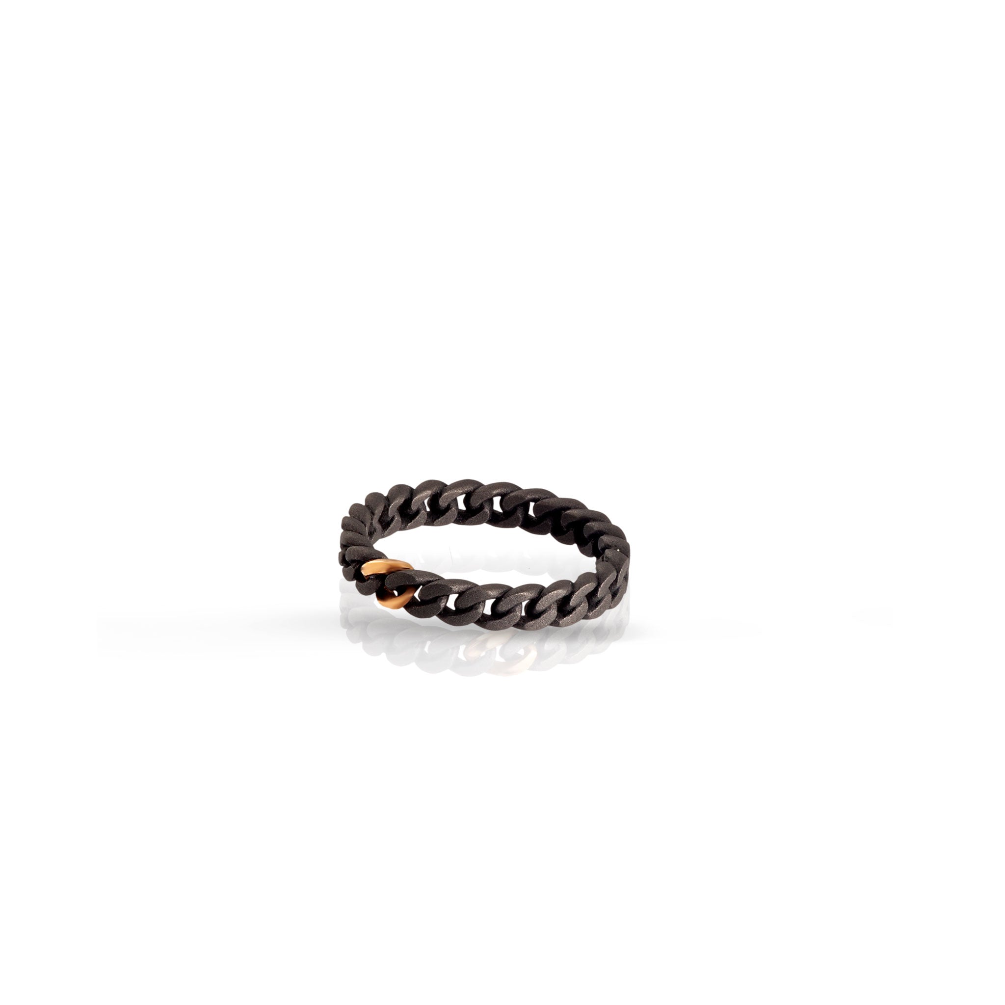Ring UOMO IN Titanium and Rose gold 9 KT.