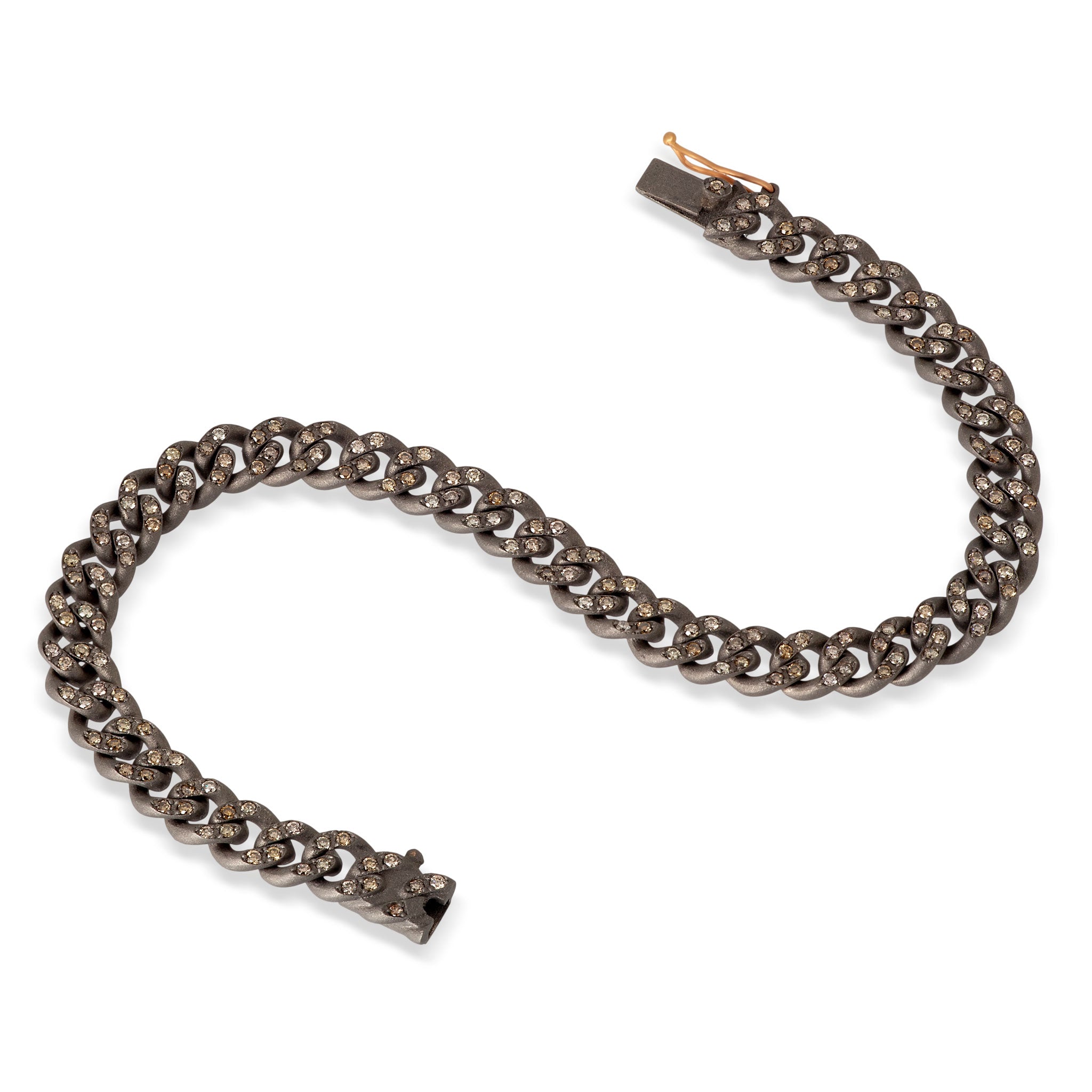 Bracelet UOMO IN Titanium, Diamonds BROWN and Rose gold 18KT.