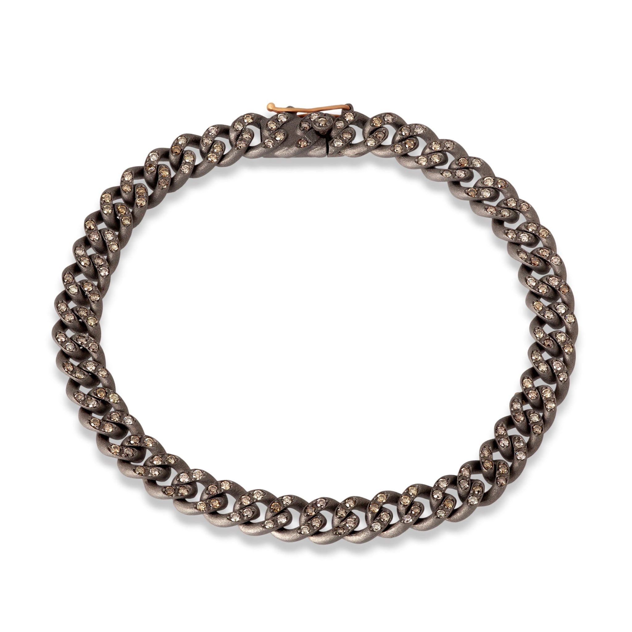 Bracelet UOMO IN Titanium, Diamonds BROWN and Rose gold 18KT.