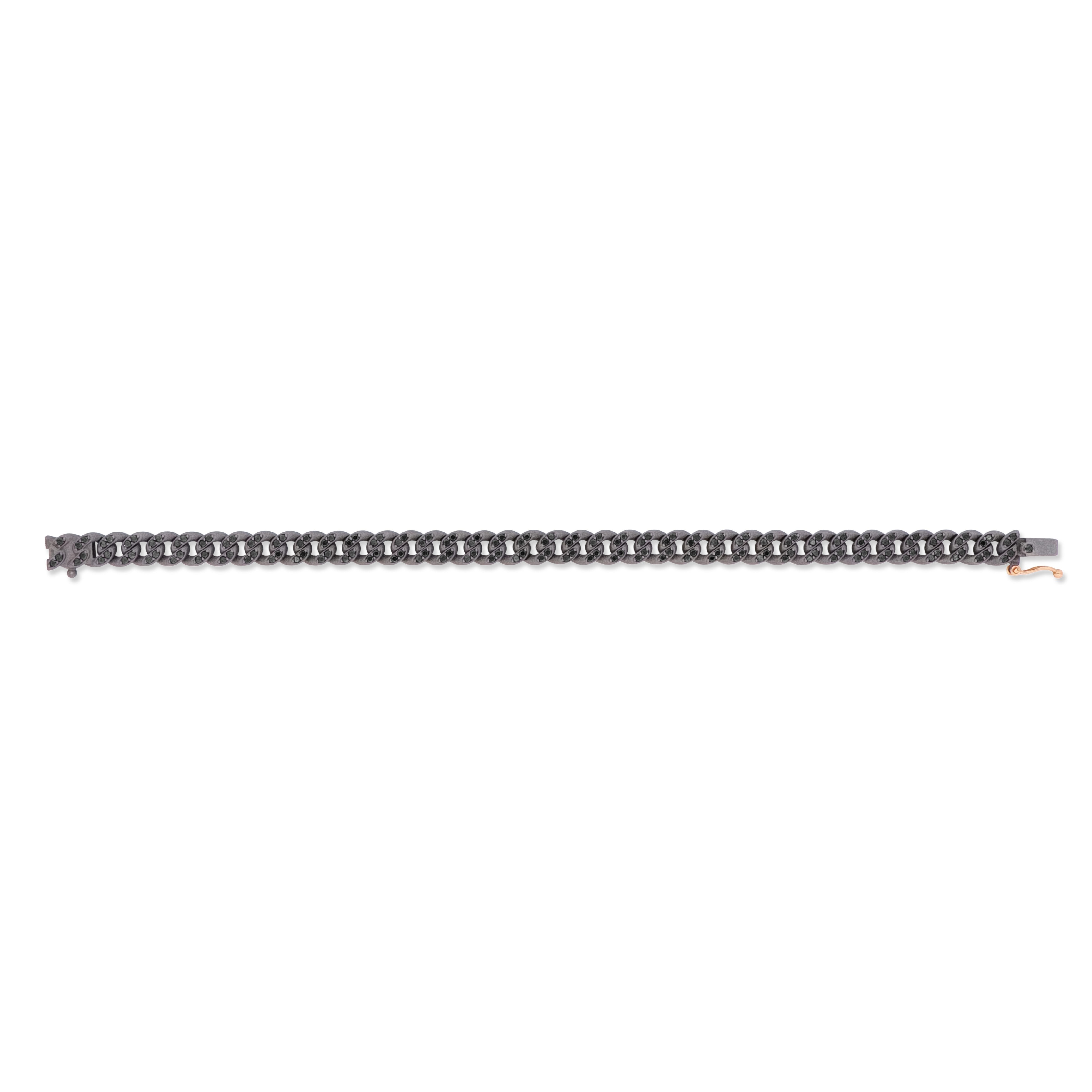 Bracelet UOMO IN Titanium, Diamonds BLACK and Rose gold 18KT.
