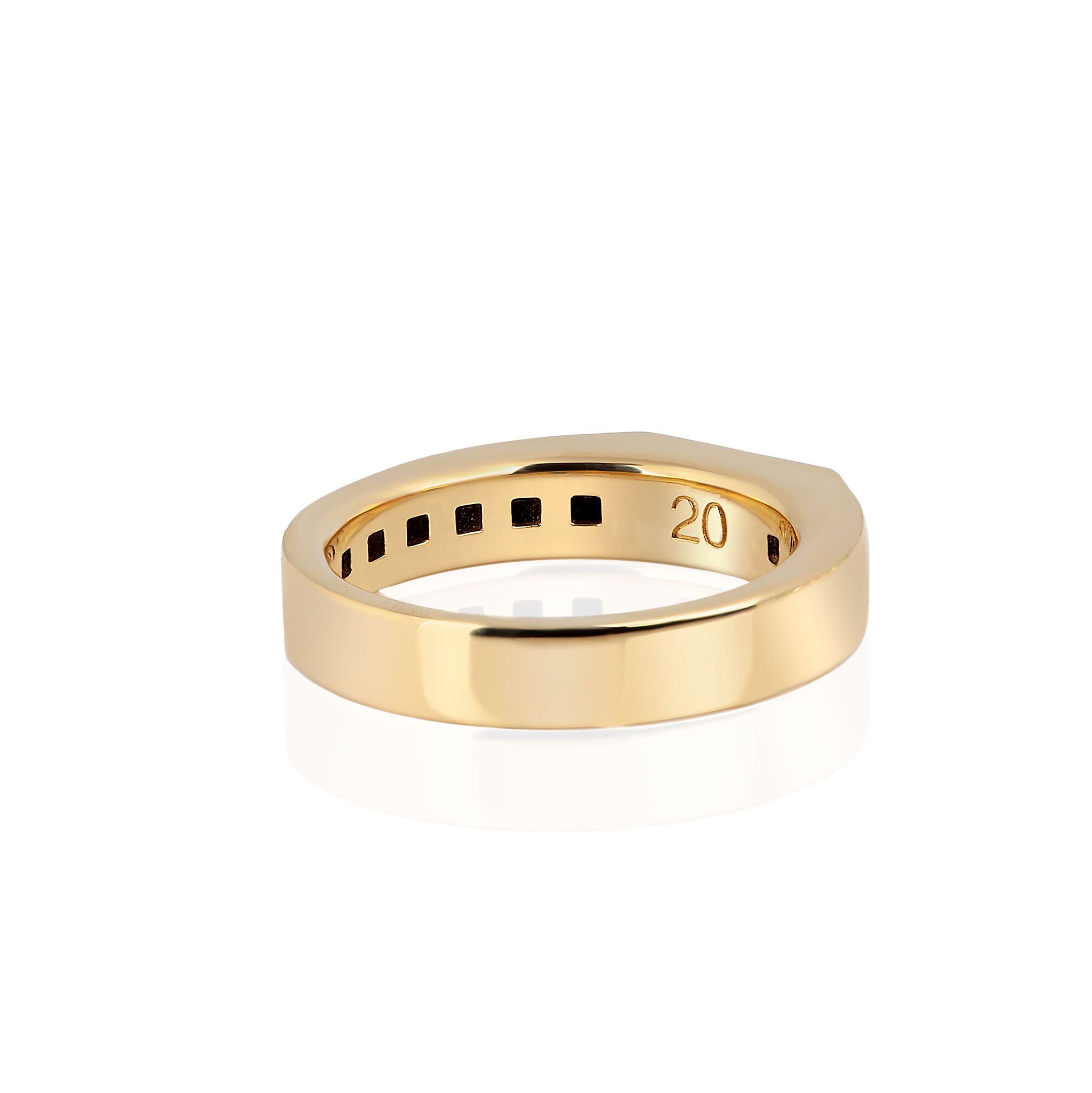 ANELLO DA UOMO IN ORO GIALLO 9 KT CON 10 DIAMANTI BLACK.