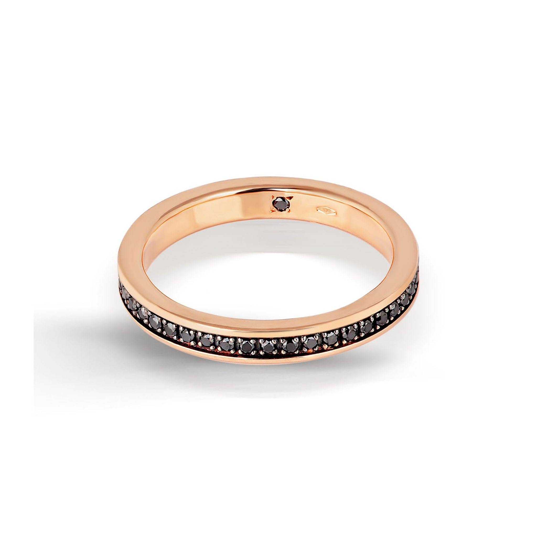 VERETTA GIRODITO IN ORO ROSSO 9KT E 43 DIAMANTI BLACK.