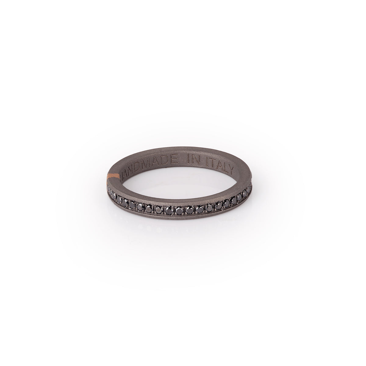 VERETTA GIRODITO IN TITANIO,ORO 18 KT E 43 DIAMANTI BLACK.