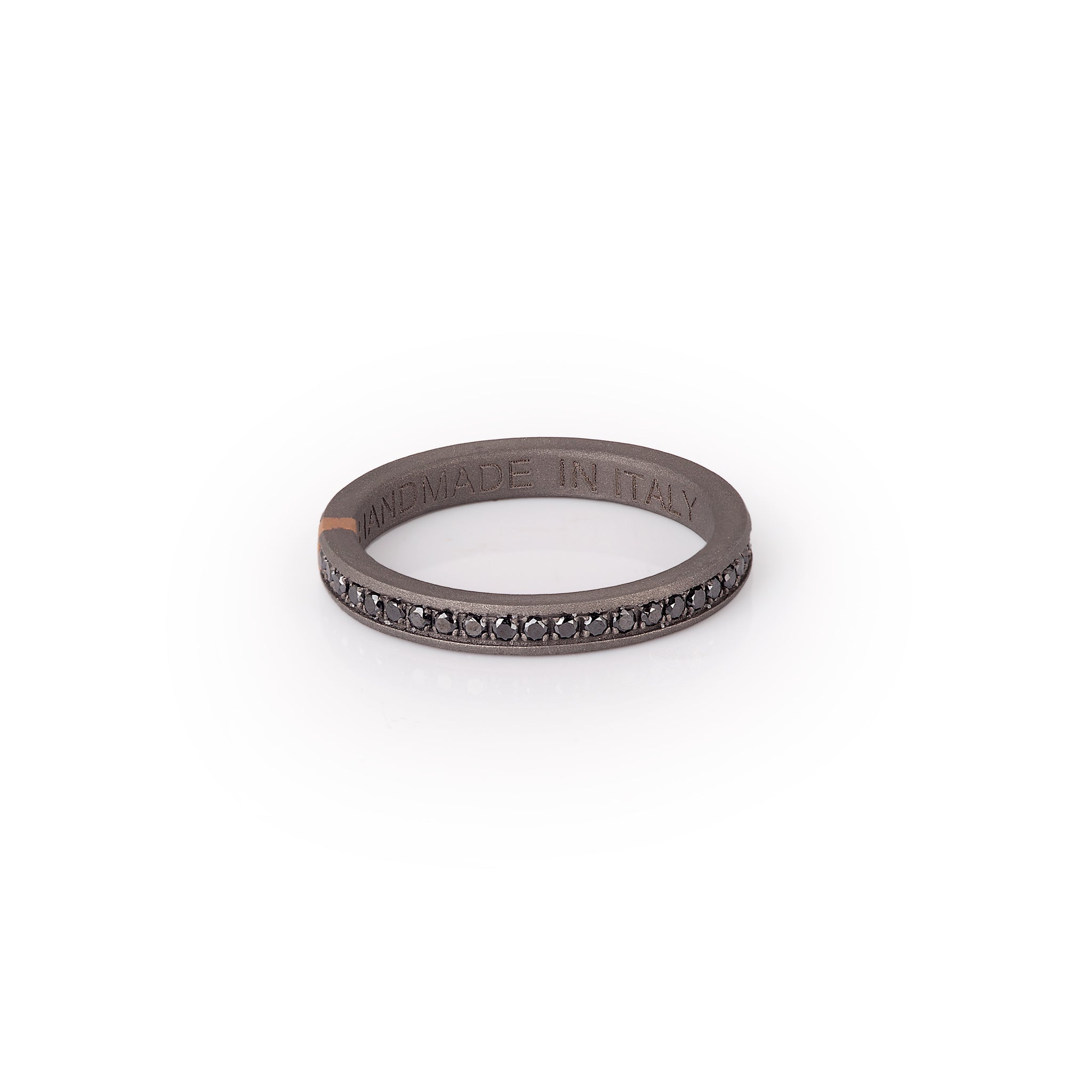VERETTA GIRODITO IN TITANIO,ORO 18 KT E 43 DIAMANTI BLACK.