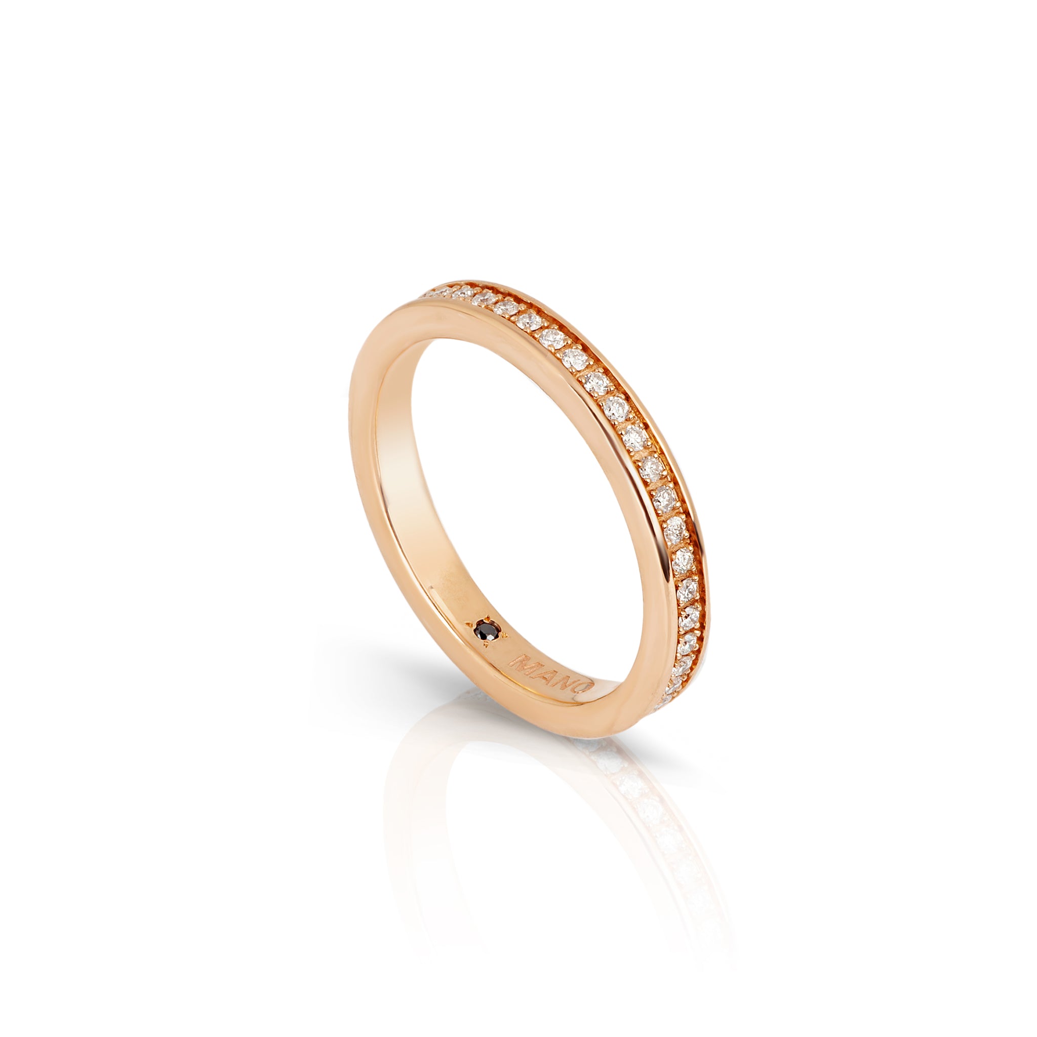 VERETTA GOLD MINIMAL GIRODITO ORO ROSSO 9 KT CON 43 DIAMANTI WHITE.