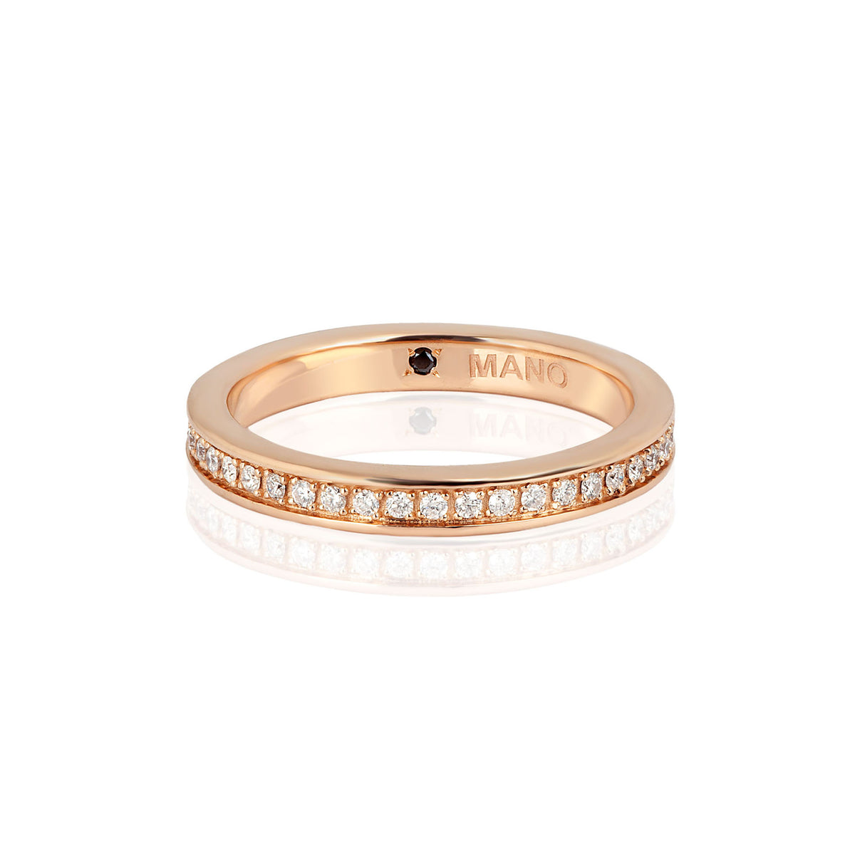 VERETTA GOLD MINIMAL GIRODITO ORO ROSSO 9 KT CON 43 DIAMANTI WHITE.