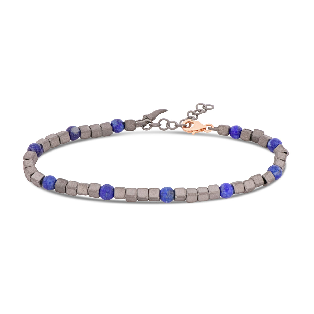 BRACCIALE UOMO IN TITANIO, LAPIS E ORO ROSSO 9KT