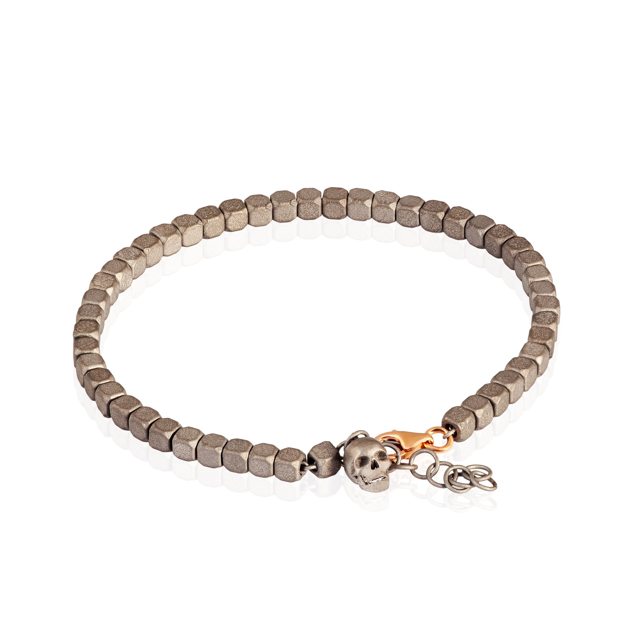 Bracelet UOMO CUBY and TESCHIETTO IN Titanium, and MOSCHETTONE IN Rose gold 9KT