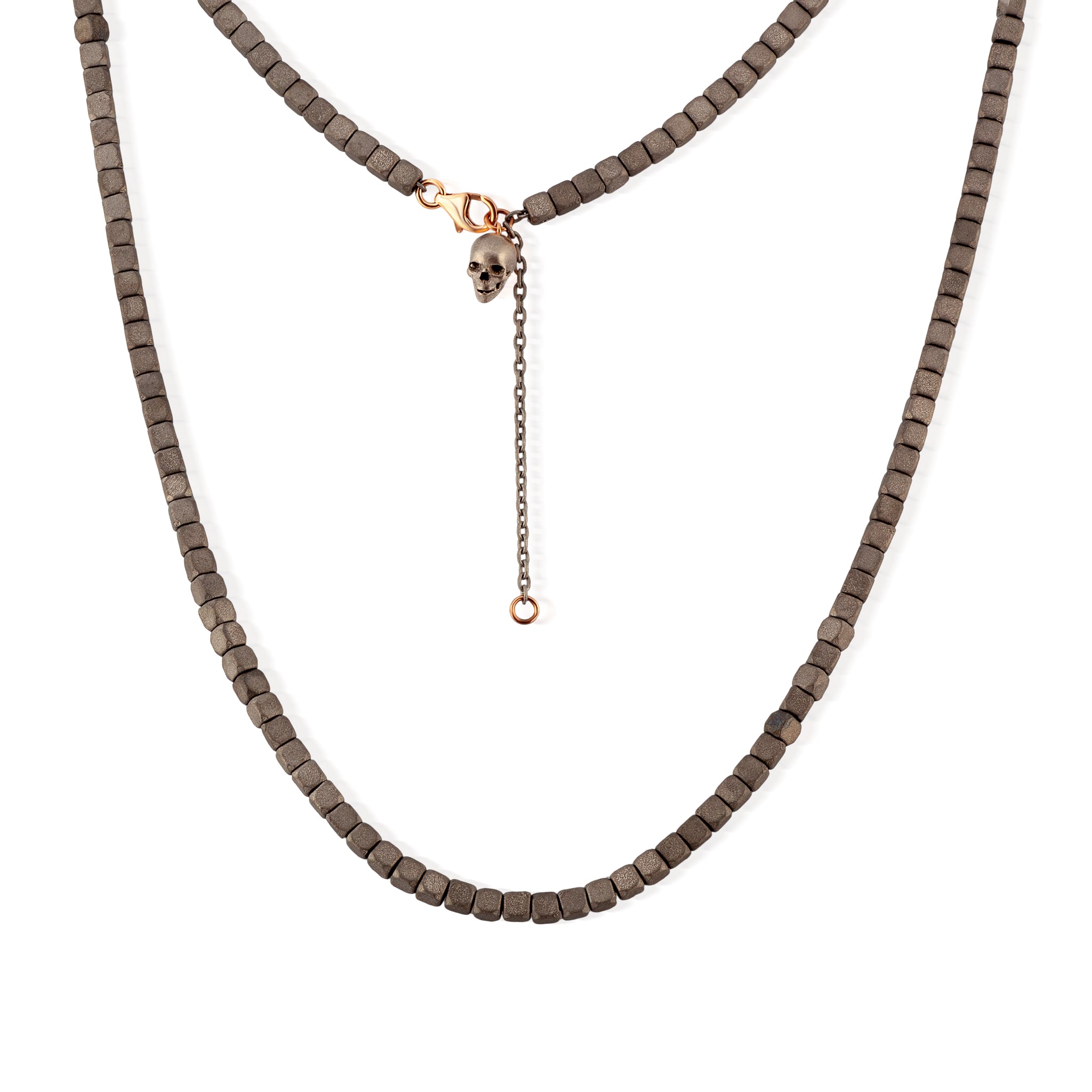 Necklace CUBI PICCOLI IN Titanium, TESCHIETTO IN Titanium and Rose gold 9KT