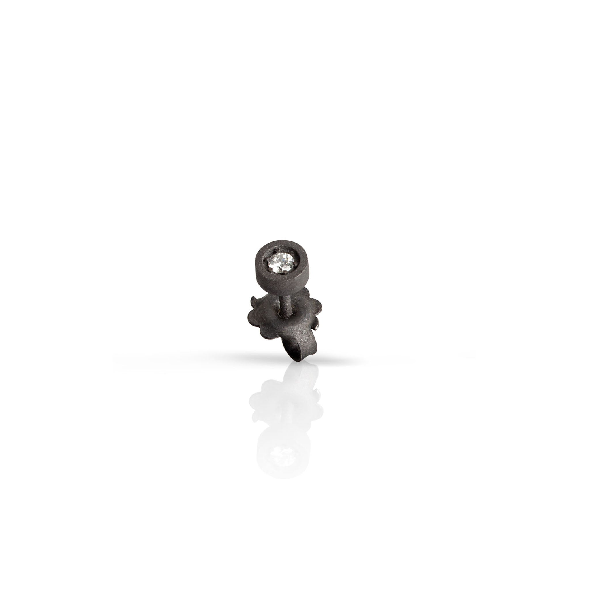MONO Earring PUNTO LUCE IN Titanium and Diamond WHITE
