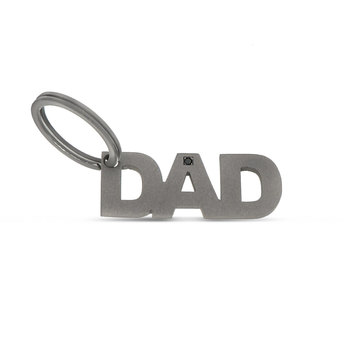 PORTACHIAVI DAD IN TITANIO CON DIAMANTE BLACK DA 3 PUNTI