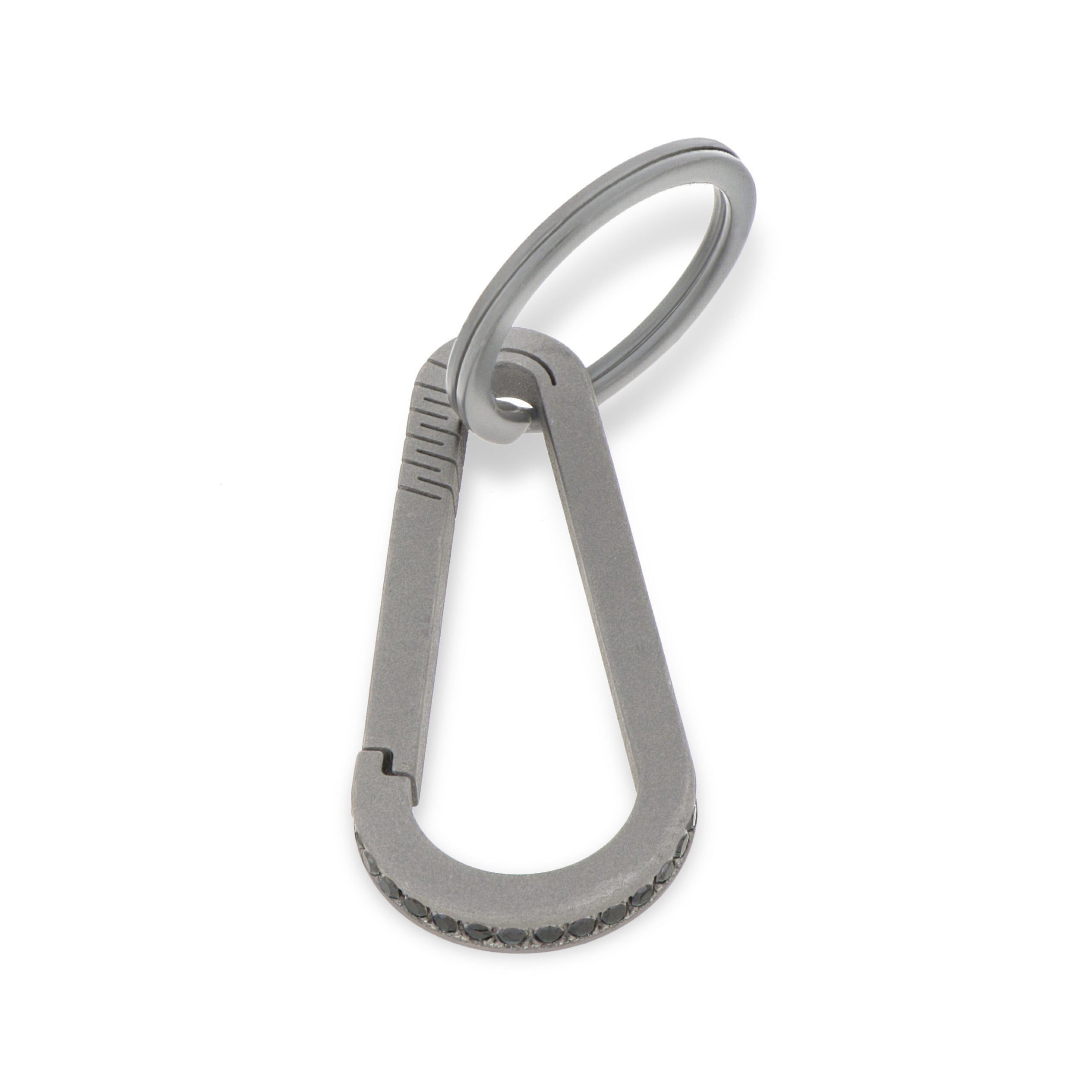 Keychains MOSCHETTONE IN Titanium with Diamonds BLACK by 3 PUNTI