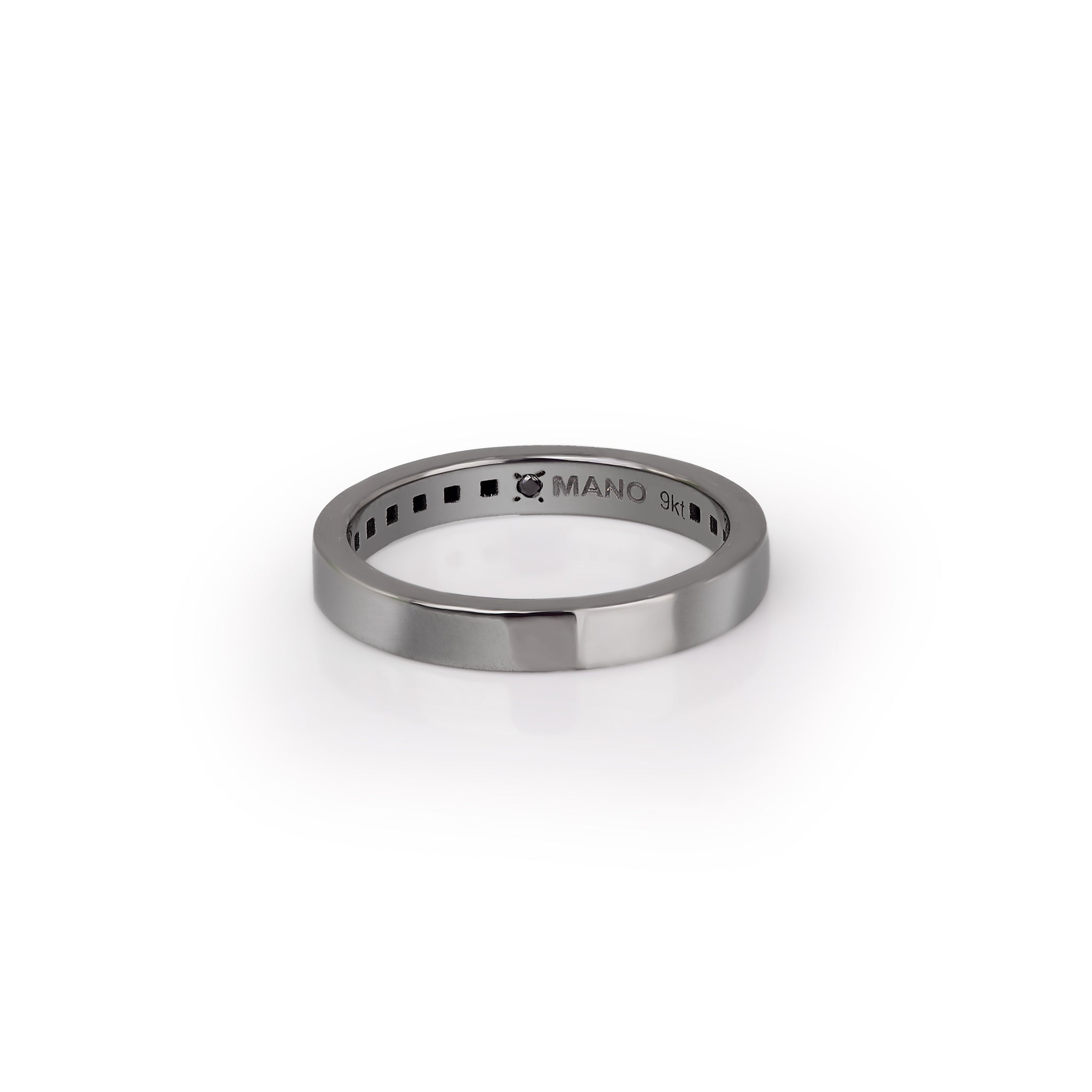Solitaire ring 9KT White gold BRUNITO with Diamond WHITE