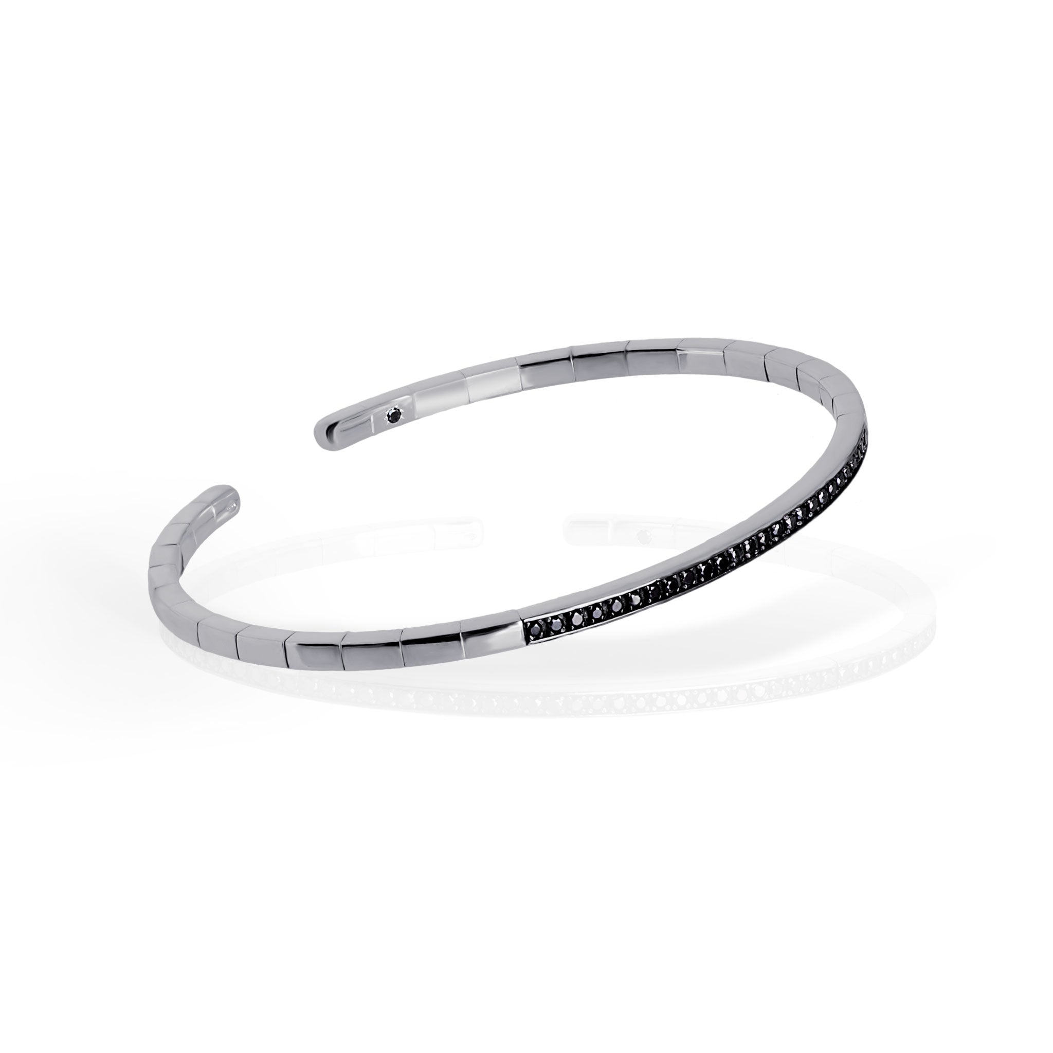 Bracelet A MOLLA IN White gold 18KT and 27 Diamonds BLACK by 1 PUNTO