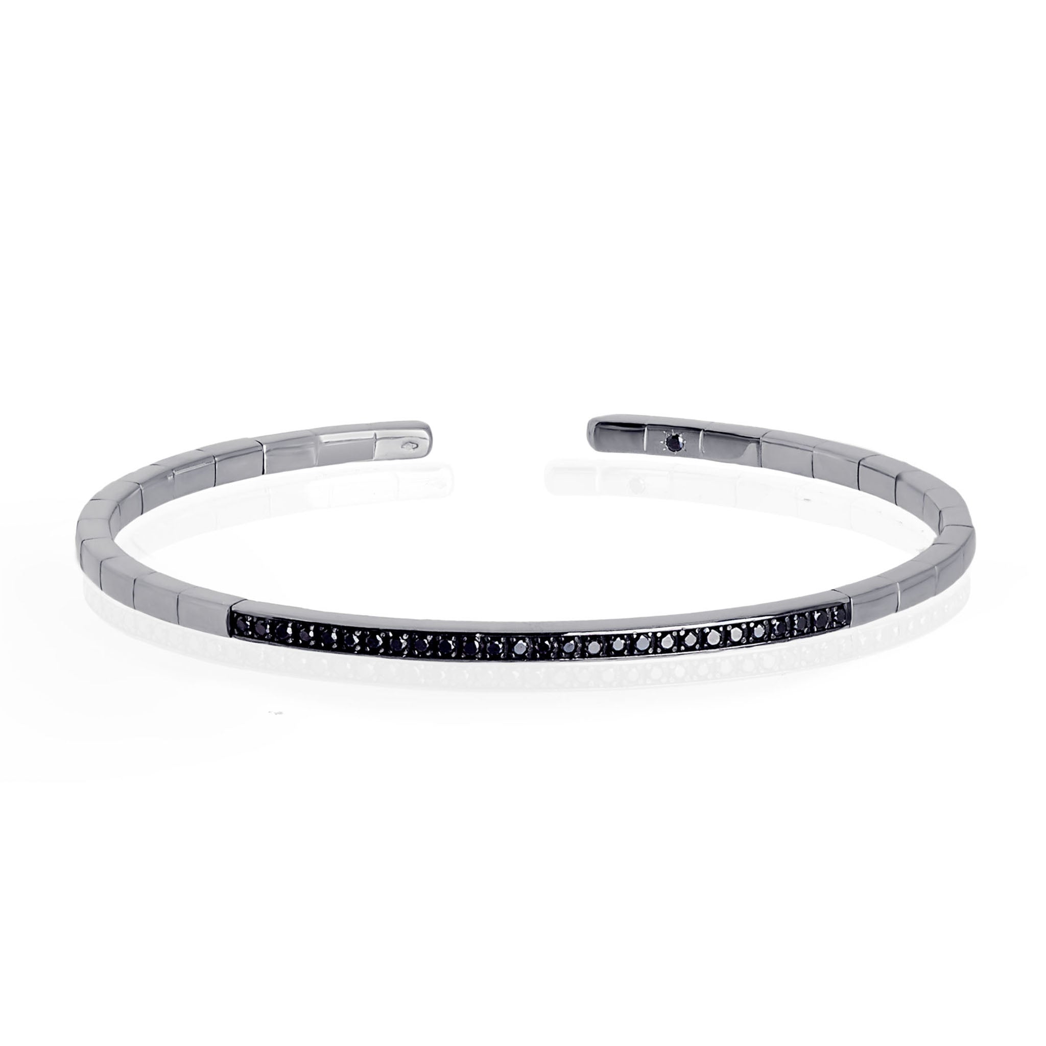 Bracelet A MOLLA IN White gold 18KT and 27 Diamonds BLACK by 1 PUNTO