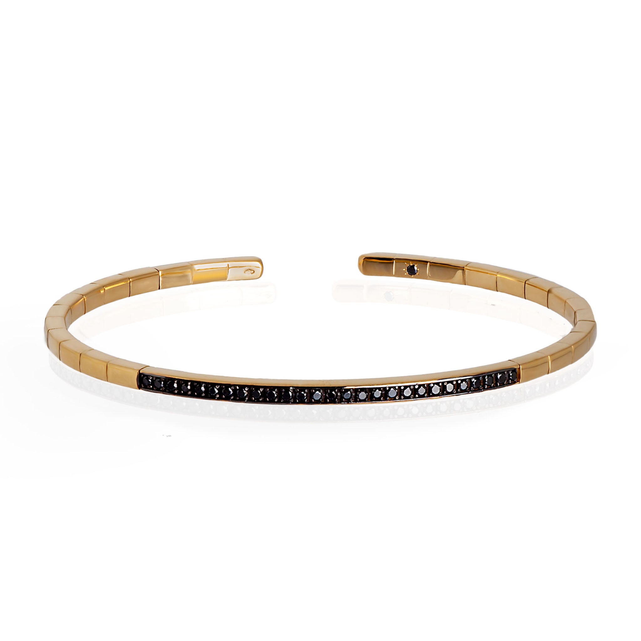 Bracelet A MOLLA IN Yellow gold 18 KT and 27 Diamonds BLACK by 1 PUNTO