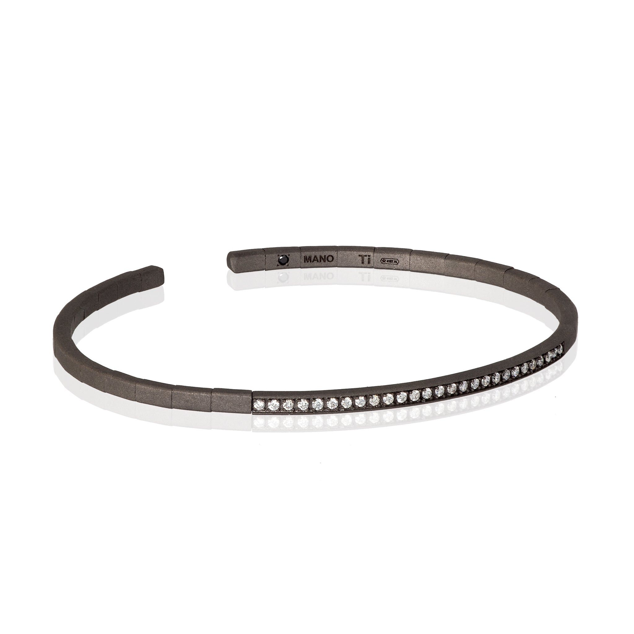 Bracelet A MOLLA IN Titanium and 27 Diamonds WHITE by 1 PUNTO