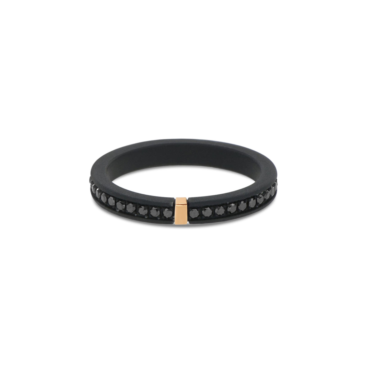 VERETTA GIRODITO IN TITANIO NERO, ORO 18 KT E 43 DIAMANTI BLACK