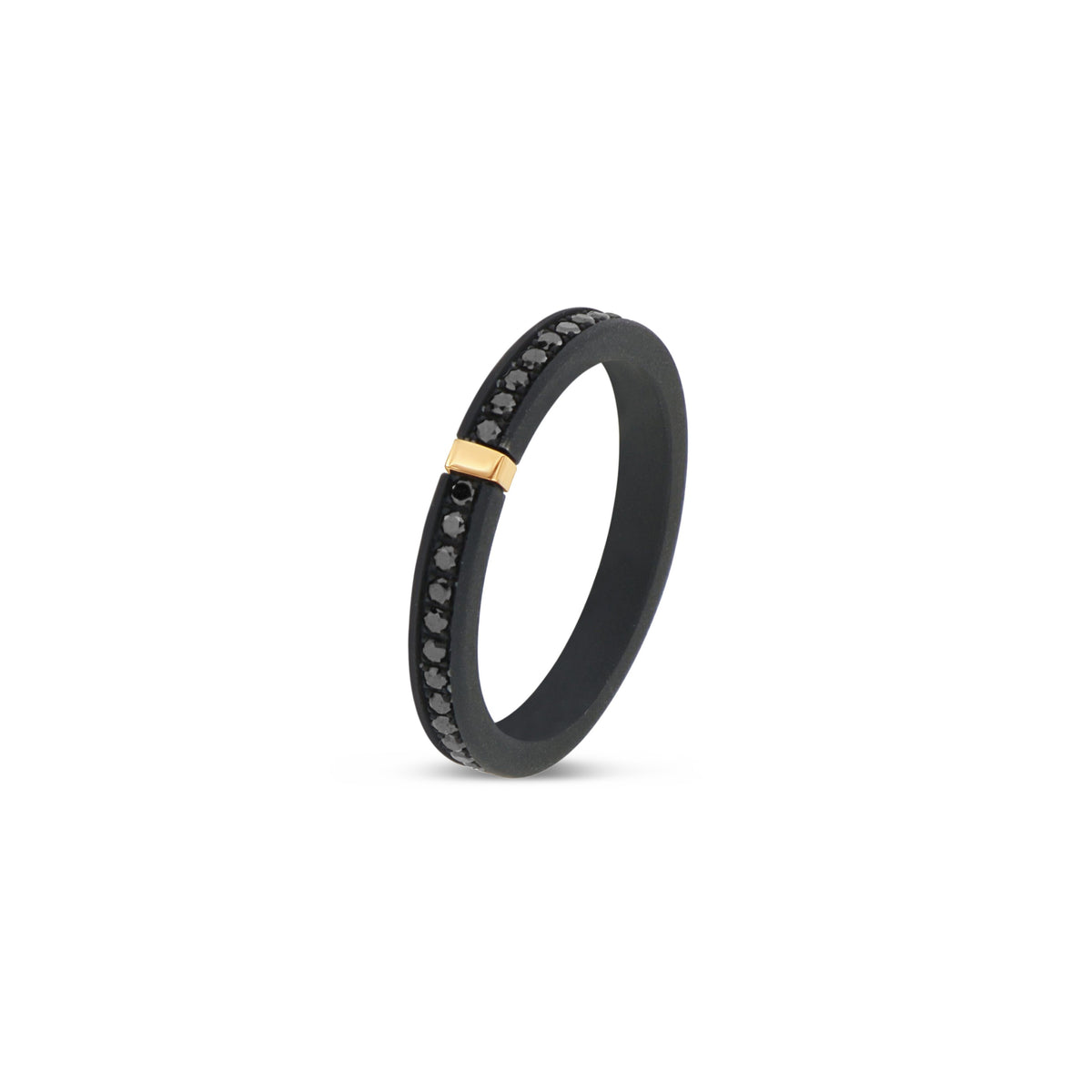 VERETTA GIRODITO IN TITANIO NERO, ORO 18 KT E 43 DIAMANTI BLACK