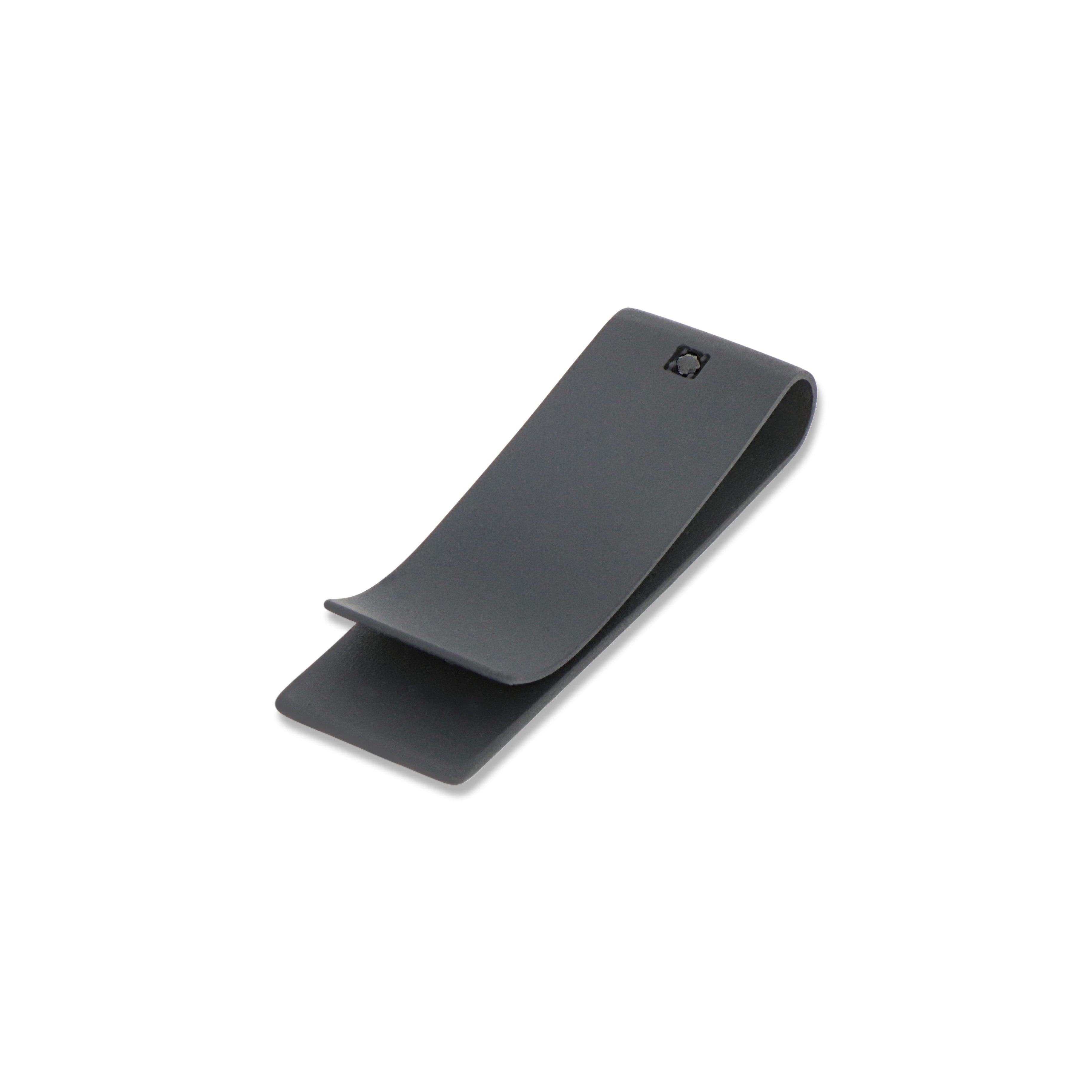 FERMASOLDI IN TITANIO NERO CON DIAMANTE BLACK DA 3 PUNTI