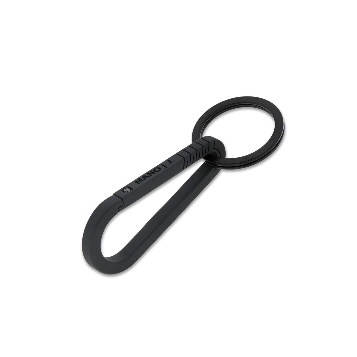 PORTACHIAVI MOSCHETTONE IN TITANIO NERO CON DIAMANTE BLACK DA 3 PUNTI