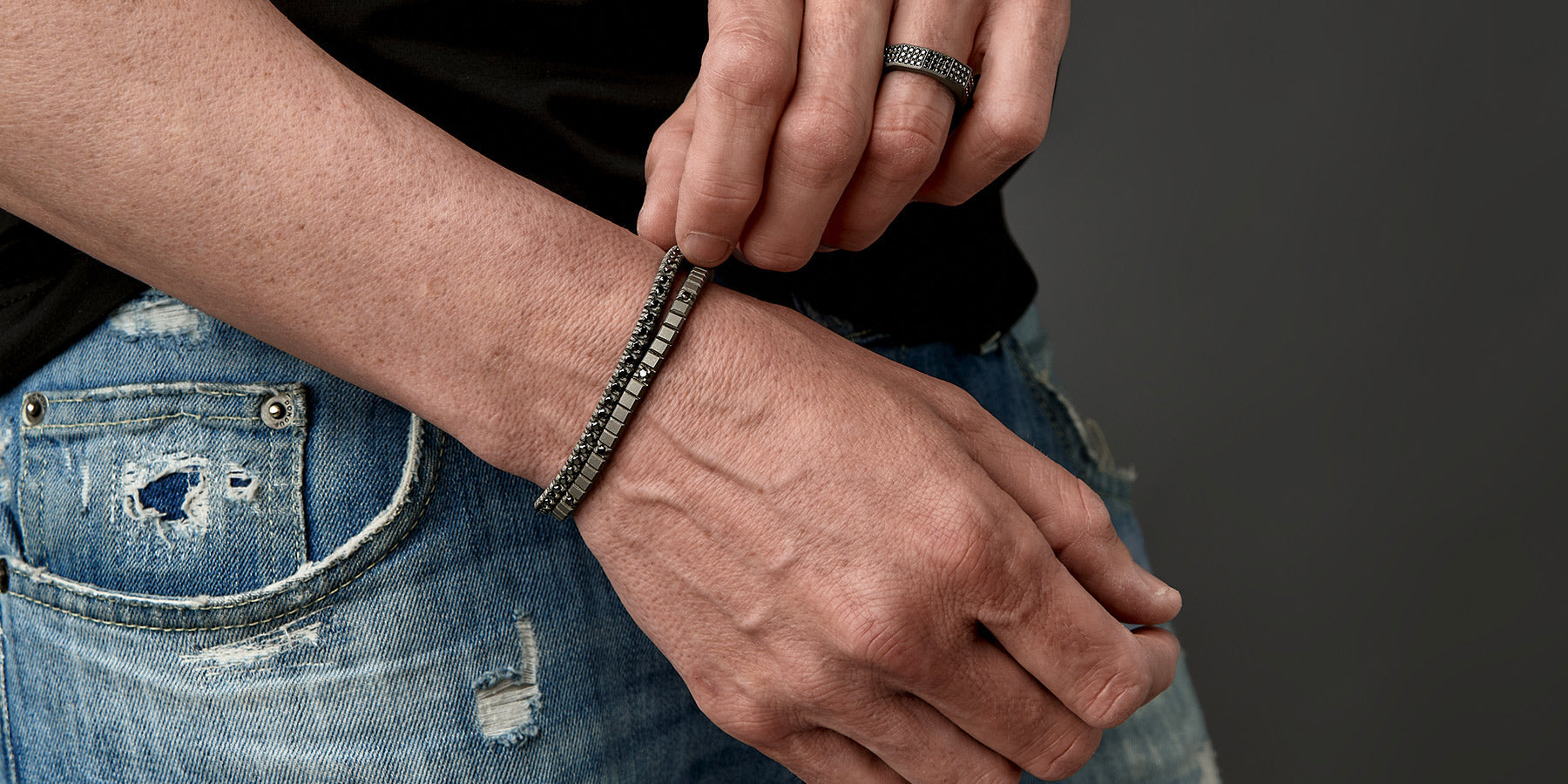 bracciale tennis da uomo