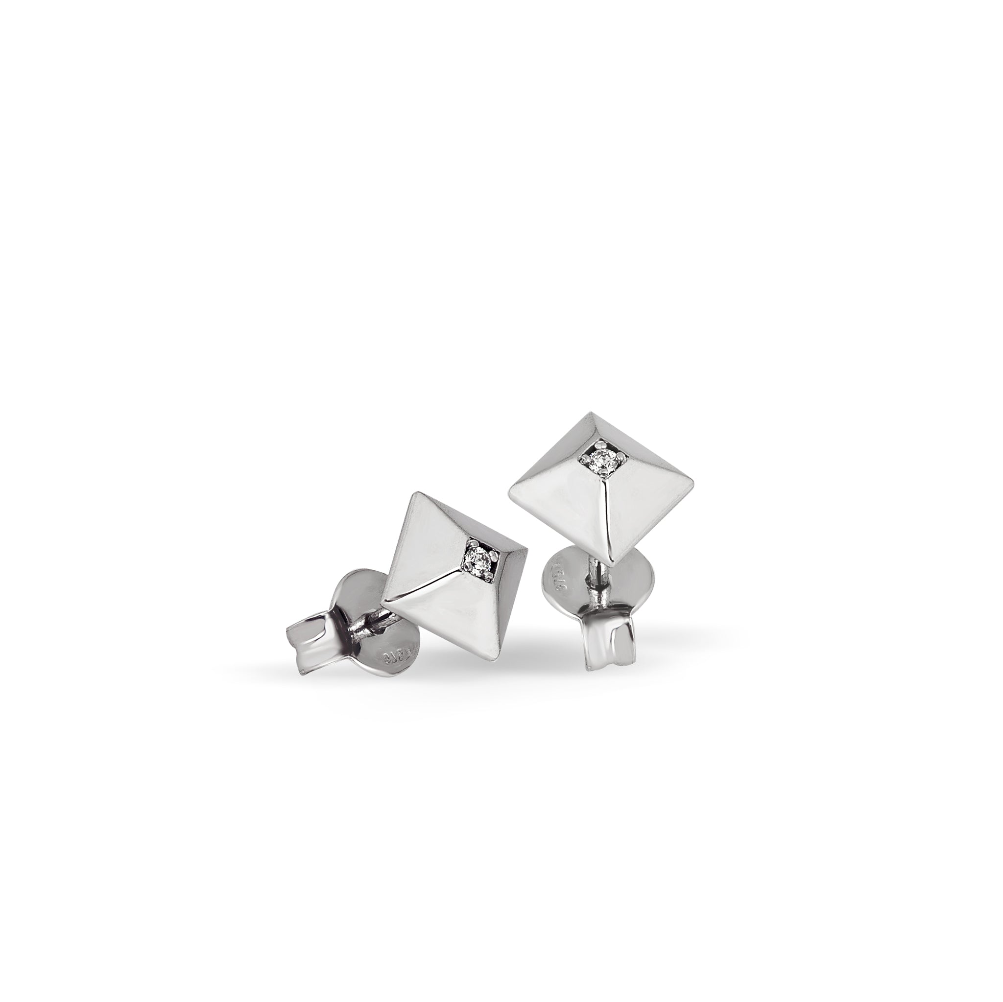 Earrings WATT White Gold 9 KT and Diamonds WHITE.