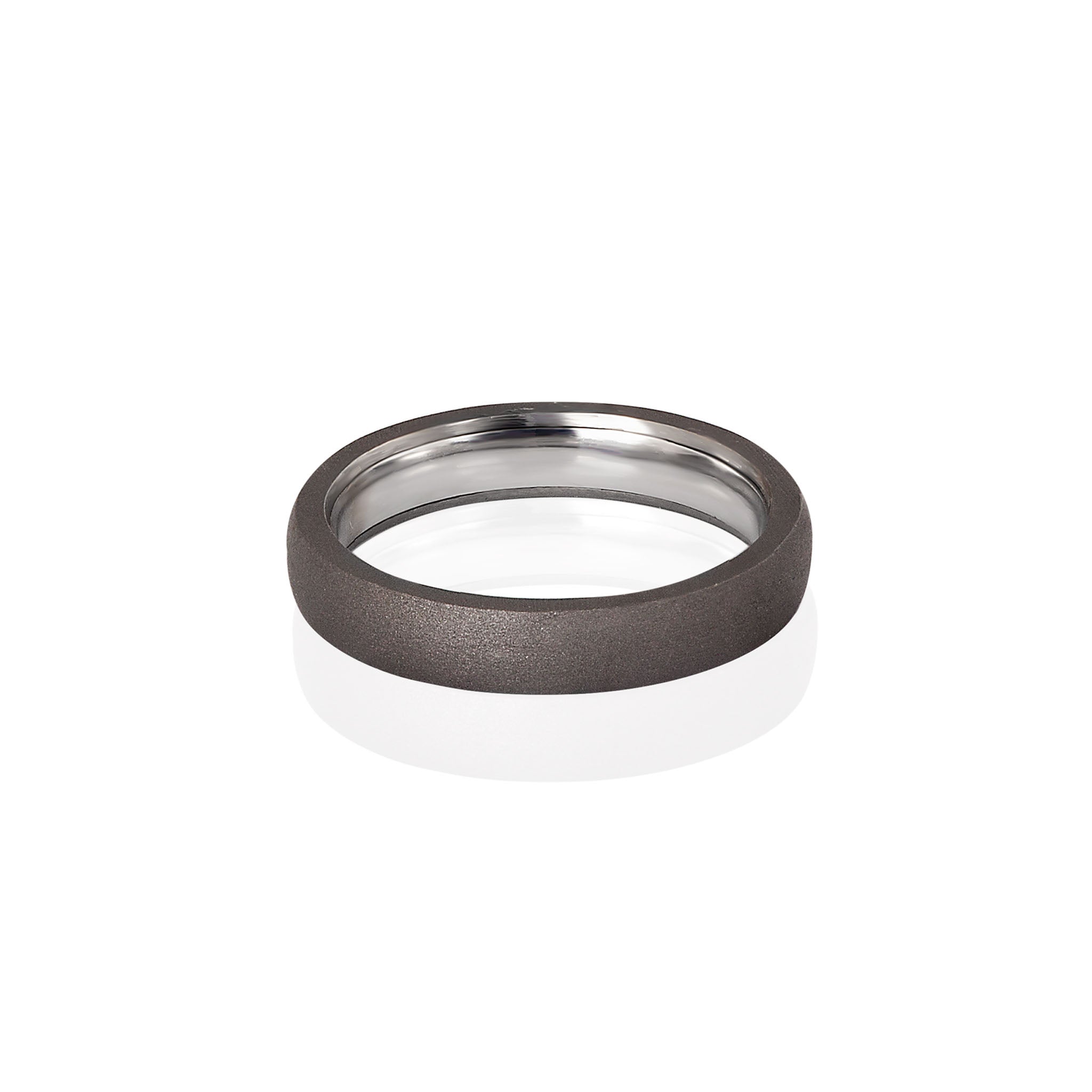 Band MATRIMONIALE IN Titanium and INTERNO IN White gold 18 KT.