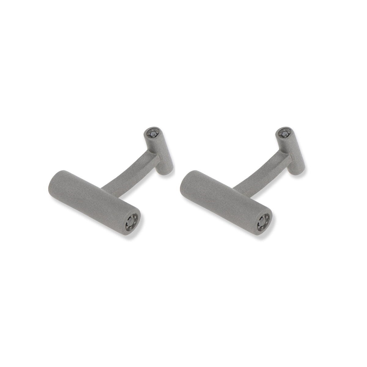 GEMELLI IN TITANIO E DIAMANTI BLACK