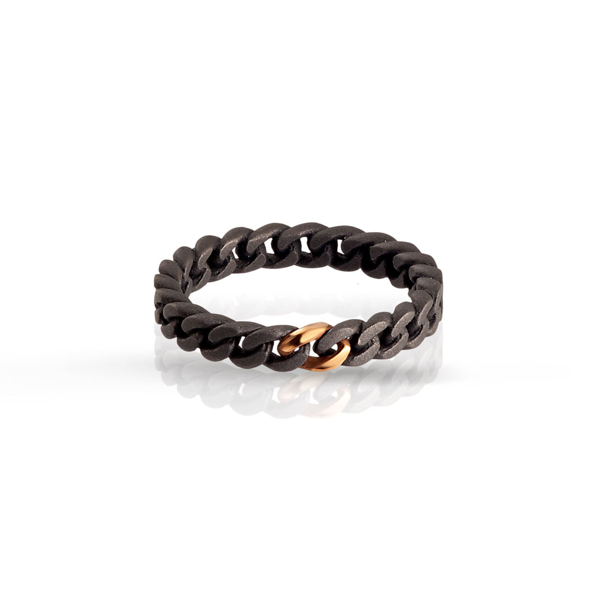 Ring UOMO IN Titanium and Rose gold 9 KT.