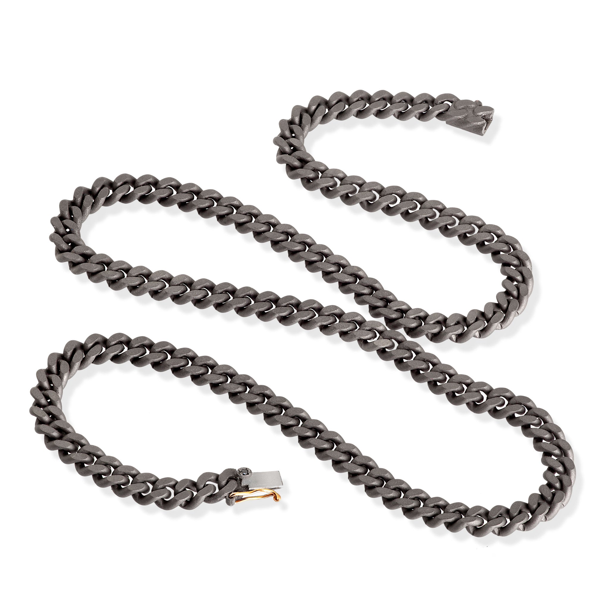Men's necklace with MAGLIA GROUMETTE IN Titanium