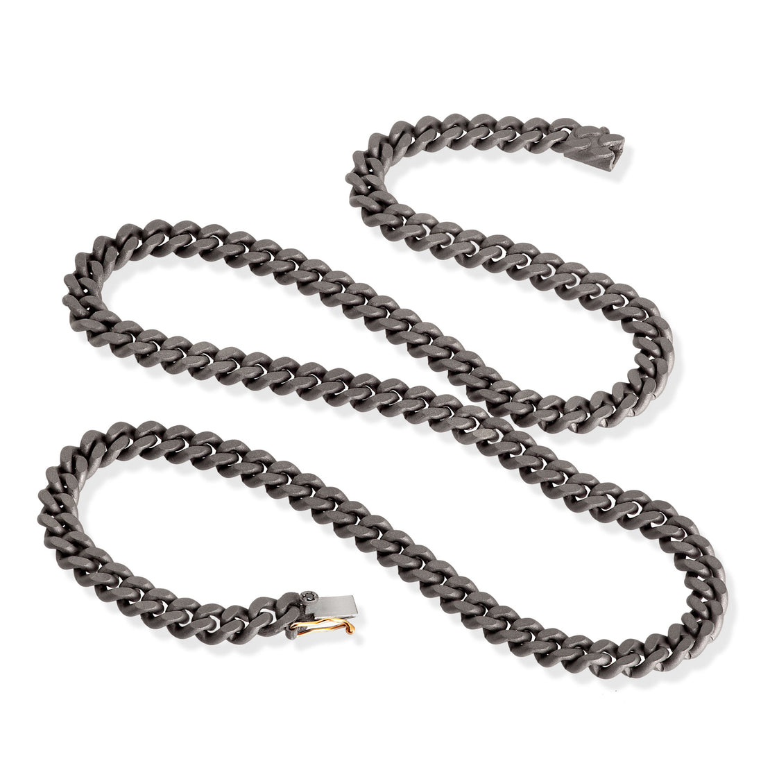 COLLIER DE HOMME AVEC MAILLON GROUMETTE EN TITANE