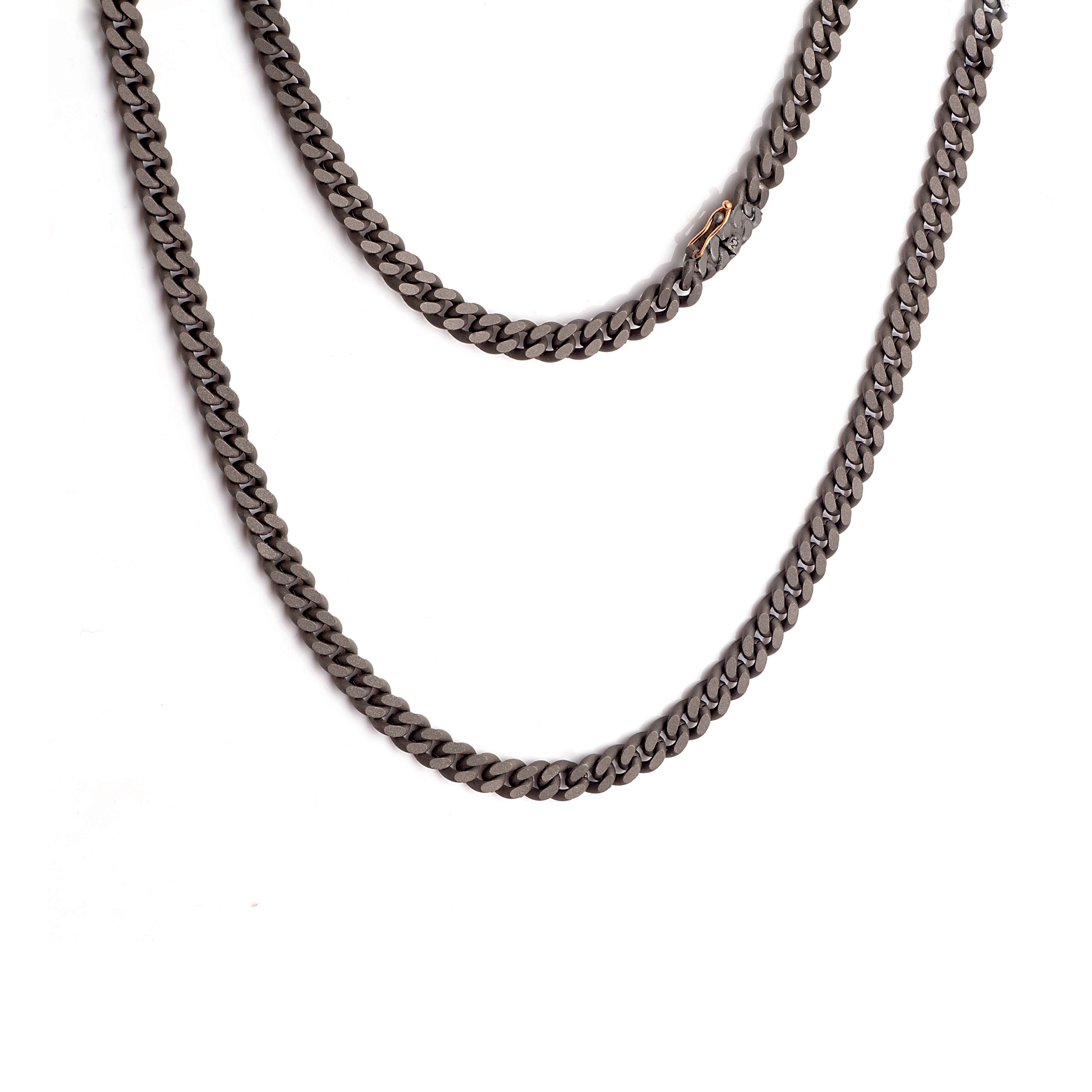 Men's necklace with MAGLIA GROUMETTE IN Titanium