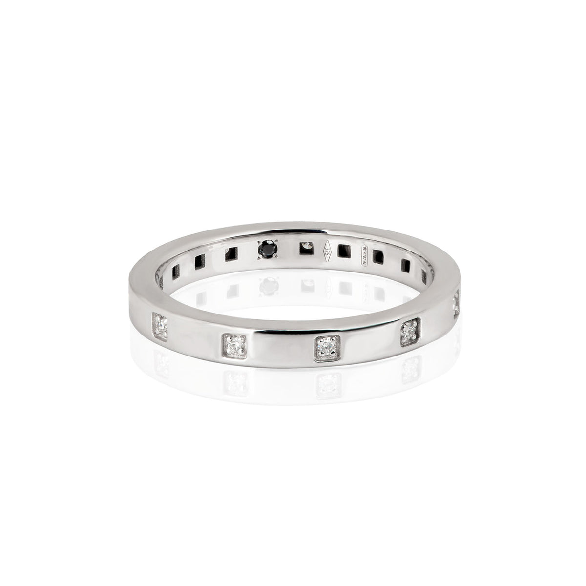 VERETTA GOLD MINIMAL ORO BIANCO  9KT CON 10 DIAMANTI  WHITE