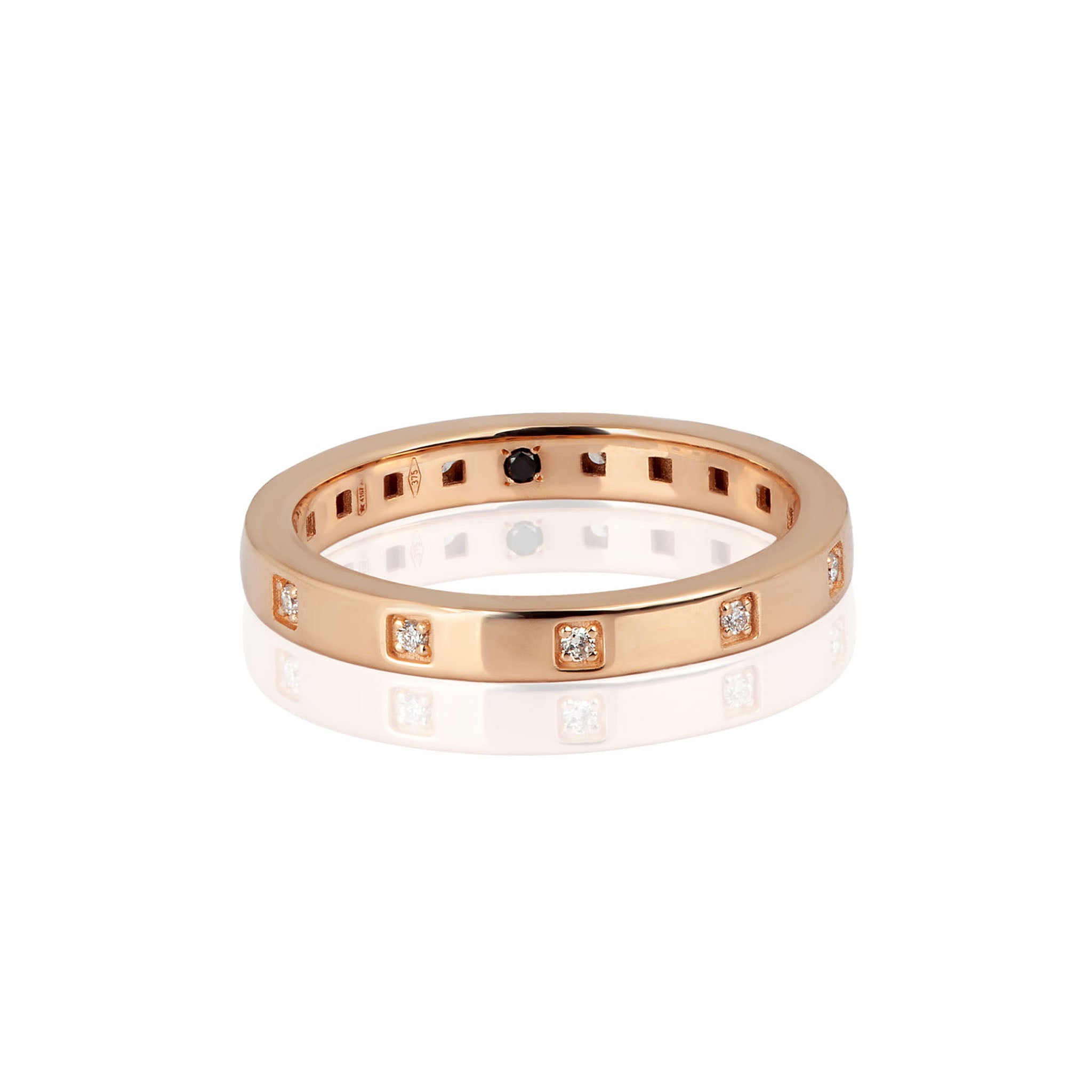VERETTA GOLD MINIMAL ORO ROSSO  9KT CON 10 DIAMANTI  WHITE