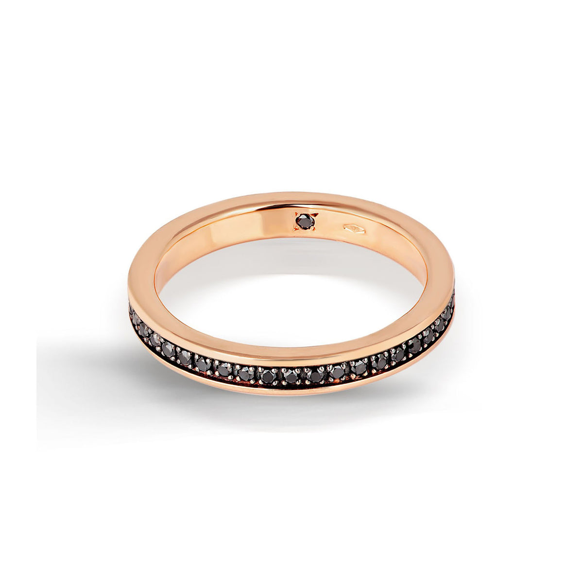VERETTA GIRODITO IN ORO ROSSO 9KT E 43 DIAMANTI BLACK.
