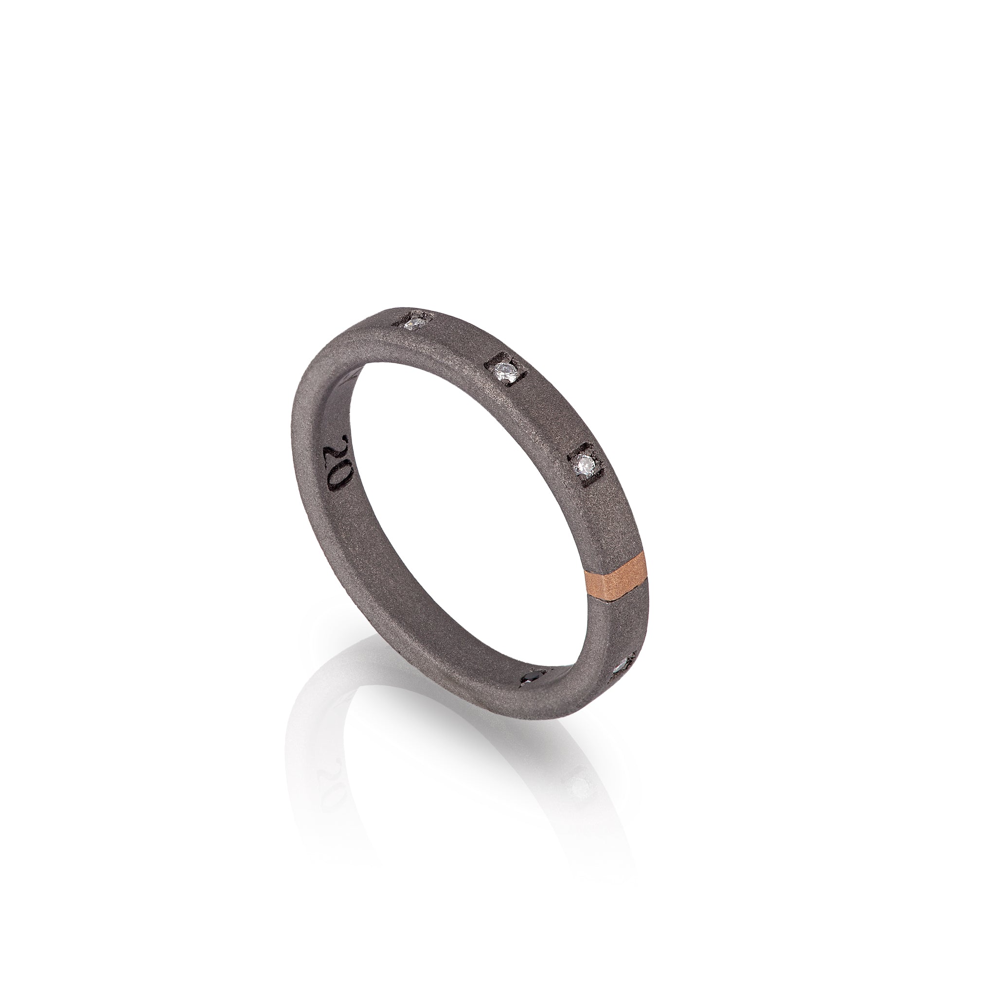 VERETTA IN Titanium, Gold 18 KT and 10 Diamonds WHITE.