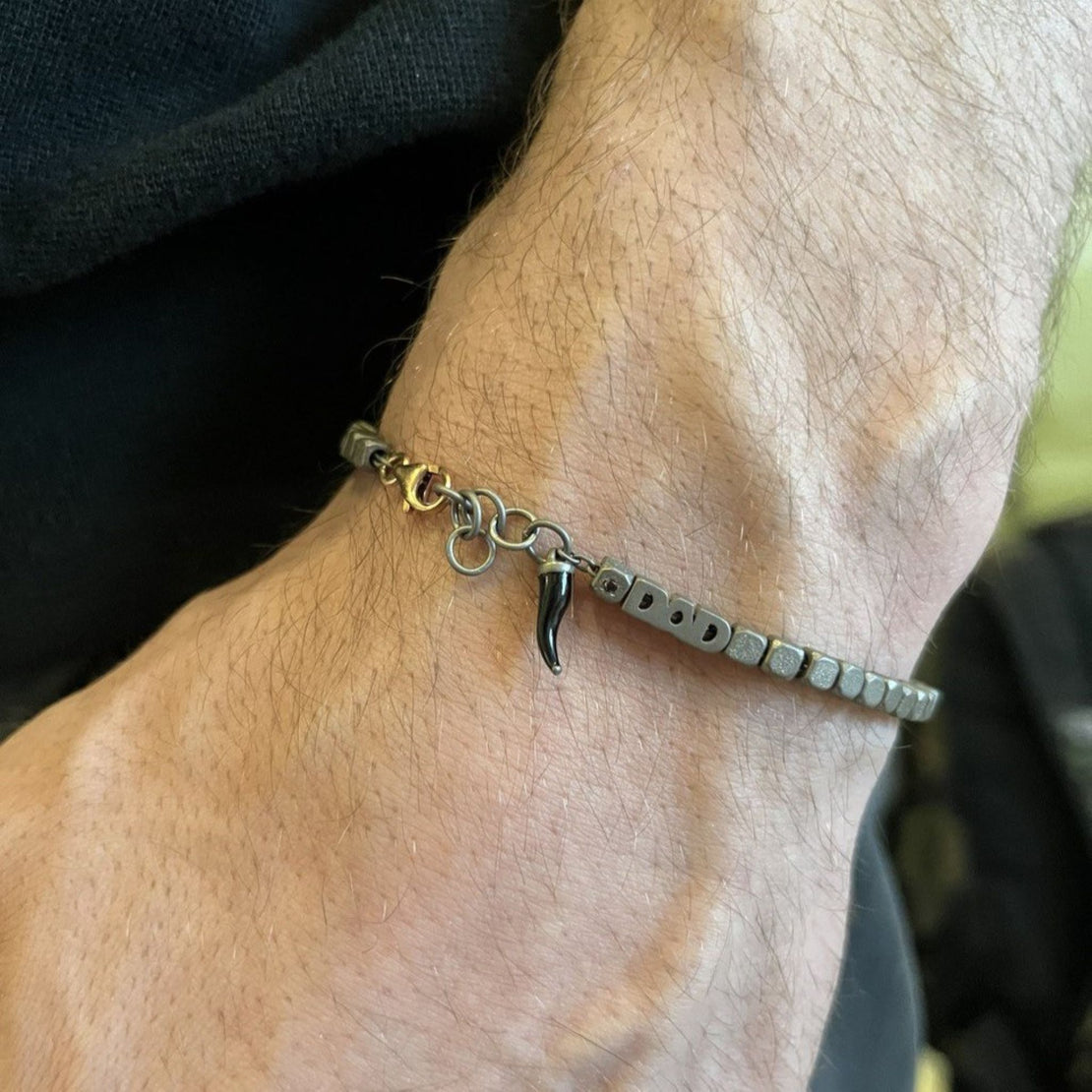 BRACCIALE DAD IN TITANIO, ORO ROSSO 9KT