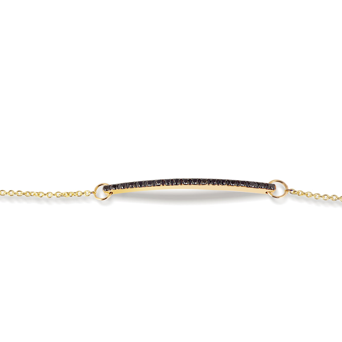 BRACELET MINIMAL OR AVEC BARRETTE EN OR JAUNE 9 KT ET CHAÎNE OR JAUNE 9 KT