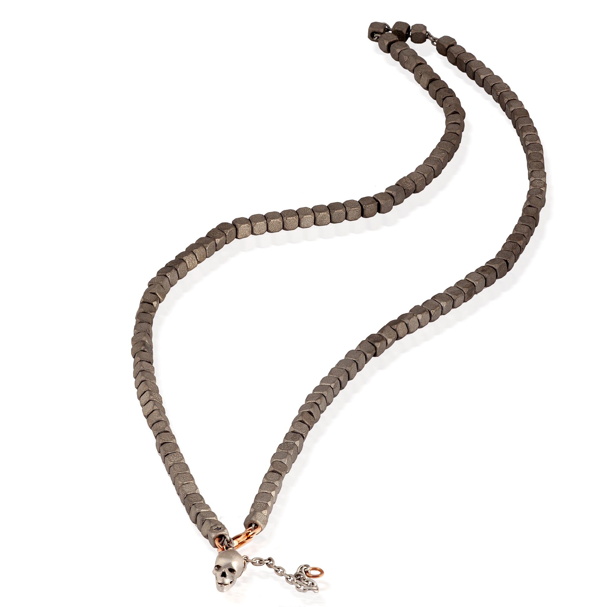 Necklace CUBI PICCOLI IN Titanium, TESCHIETTO IN Titanium and Rose gold 9KT