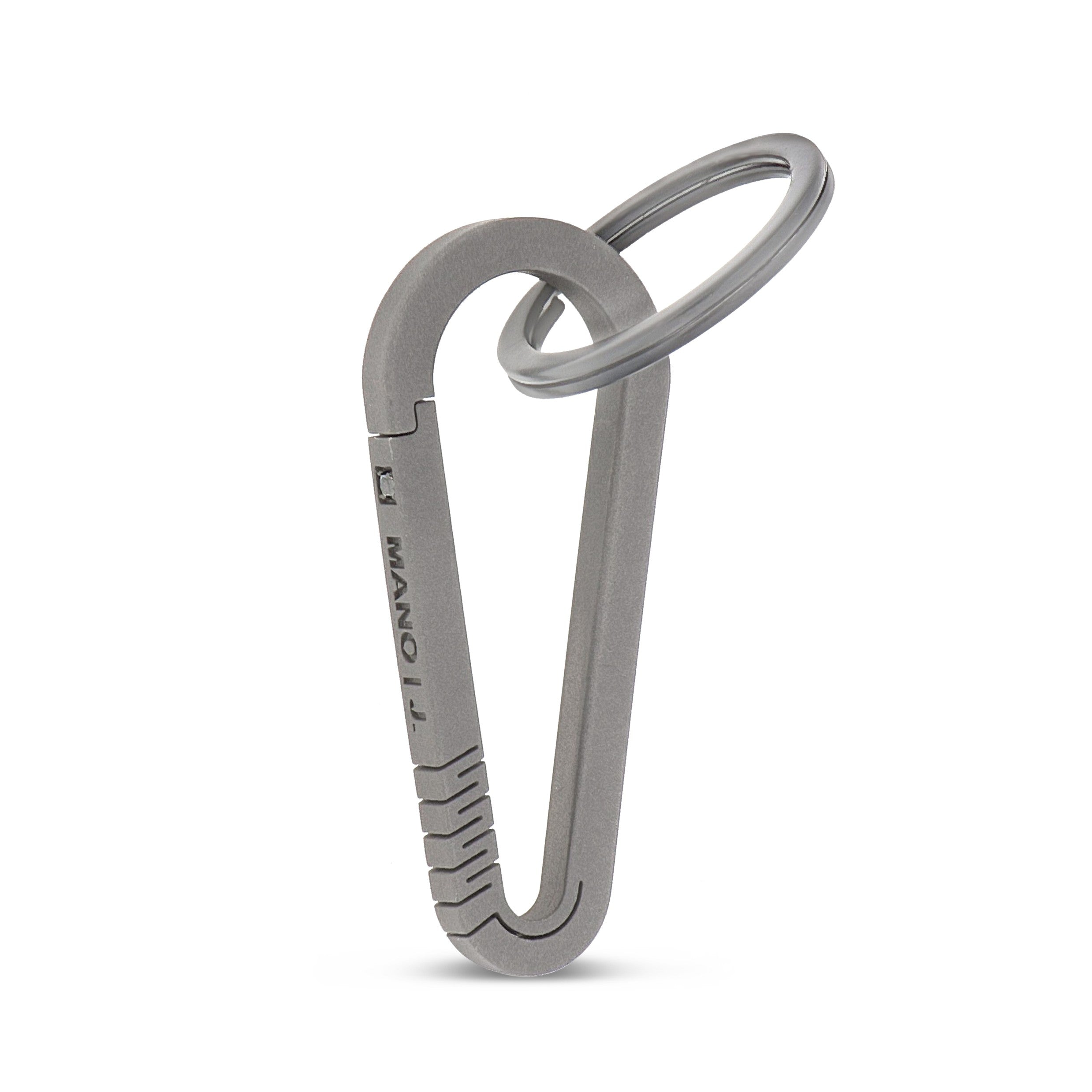 PORTACHIAVI MOSCHETTONE IN TITANIO CON DIAMANTE BLACK DA 3 PUNTI