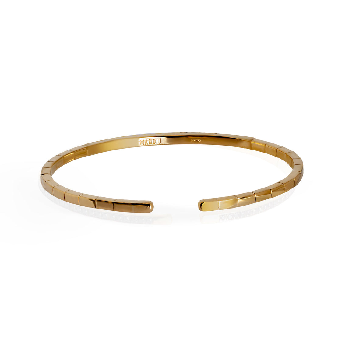 BRACELET À RESSORT EN OR JAUNE 18 KT ET 27 DIAMANTS NOIRS DE 1 POINT