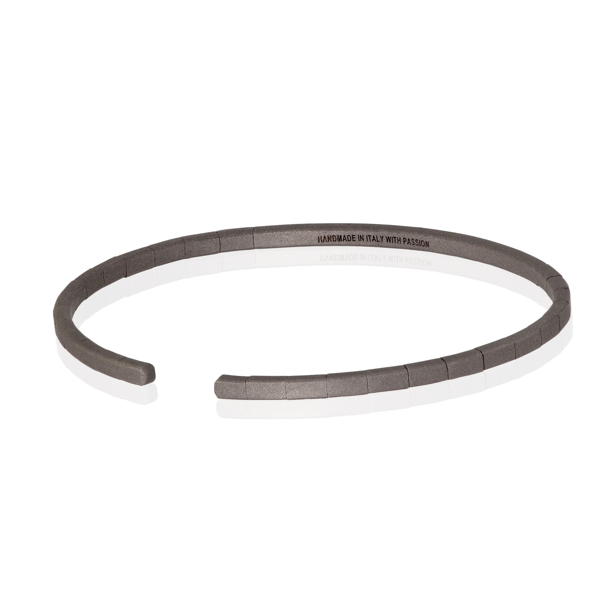 BRACELET À RESSORT EN TITANE ET 27 DIAMANTS BLANCS DE 1 POINT