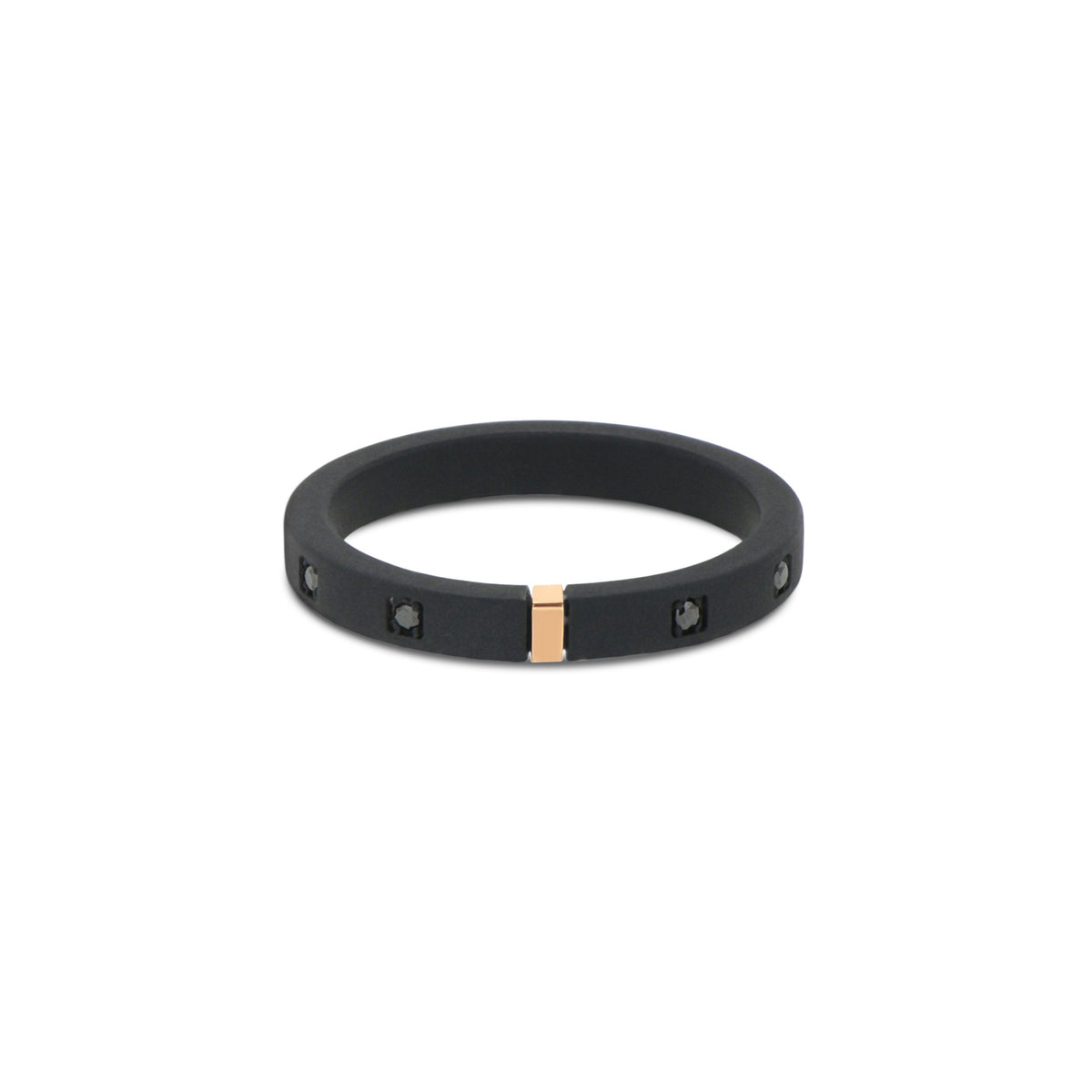 VERETTA IN TITANIO NERO, ORO 18 KT E 10 DIAMANTI BLACK