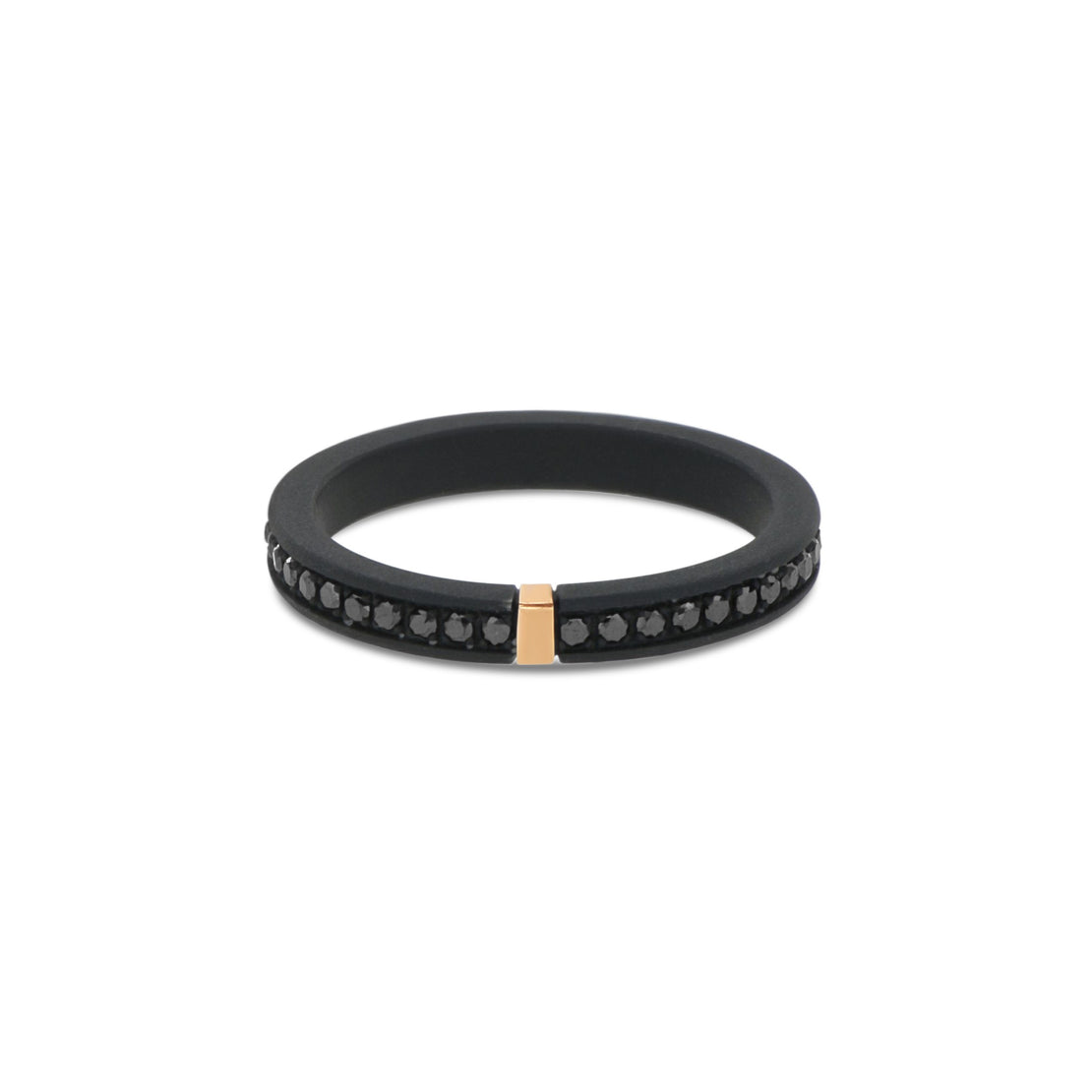 VERETTA GIRODITO IN TITANIO NERO, ORO 18 KT E 43 DIAMANTI BLACK